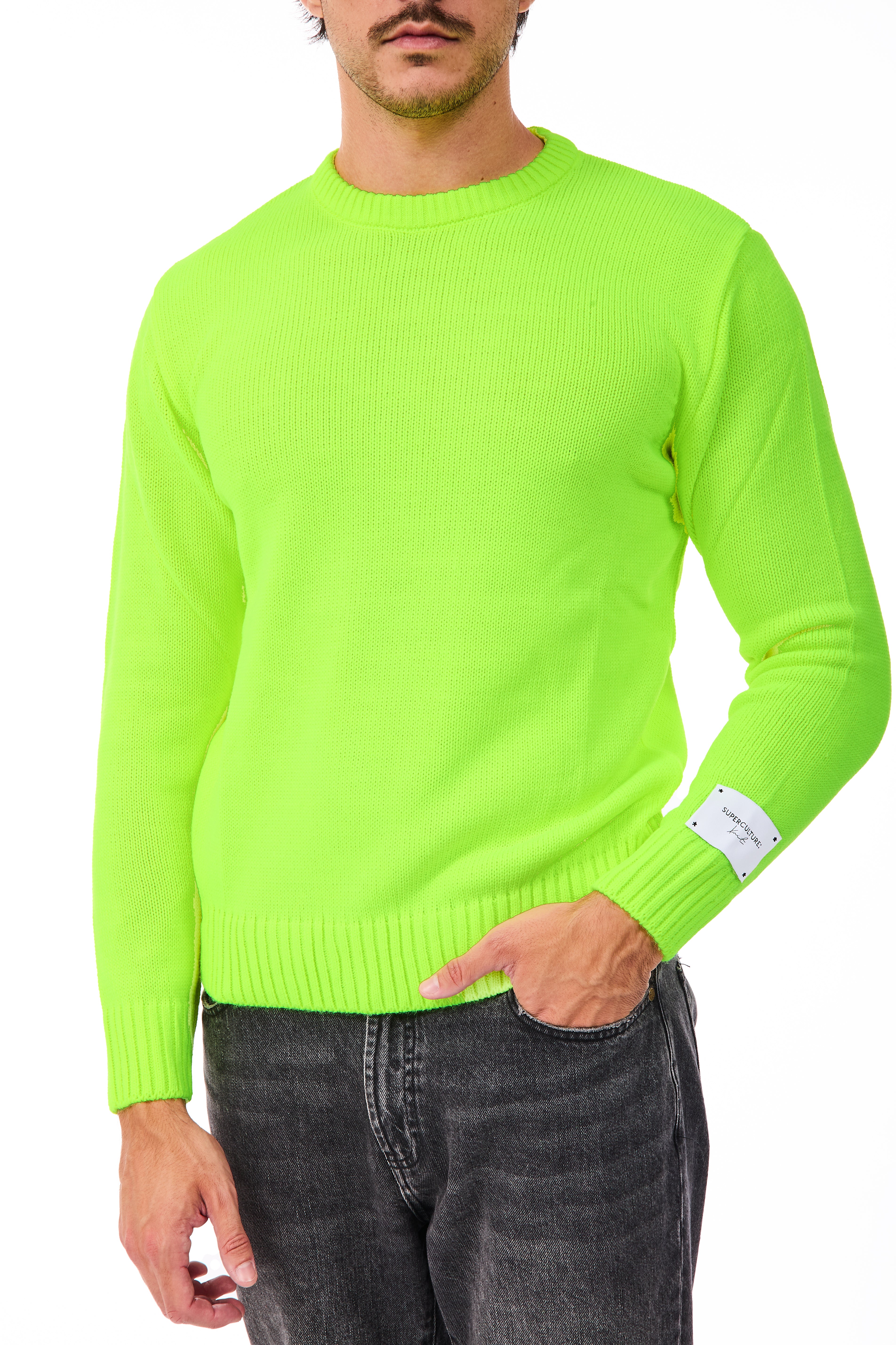 Maglione Superculture Tom Giallo Fluo