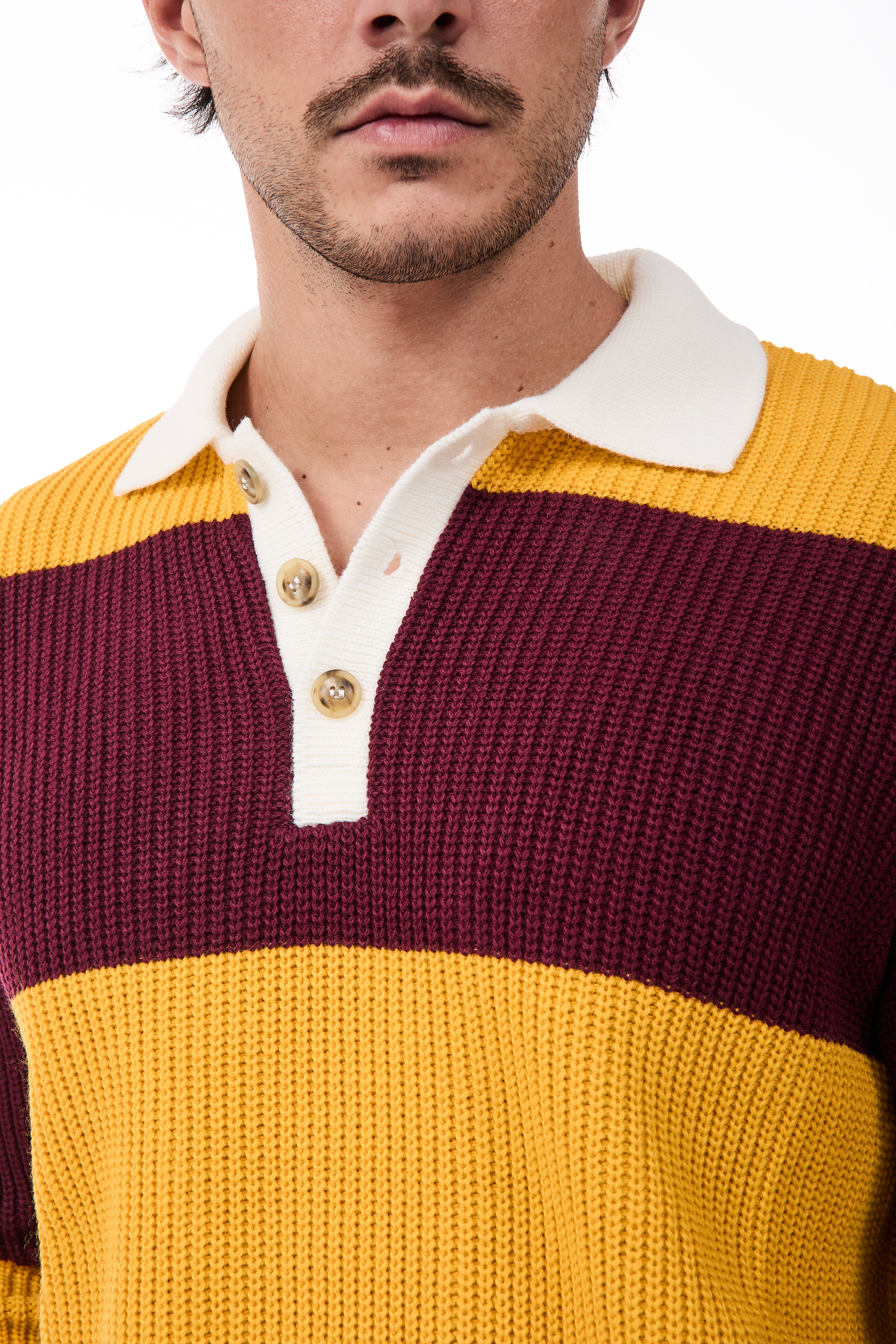 Maglione Superculture Polo AK7045 Giallo-Bordeaux