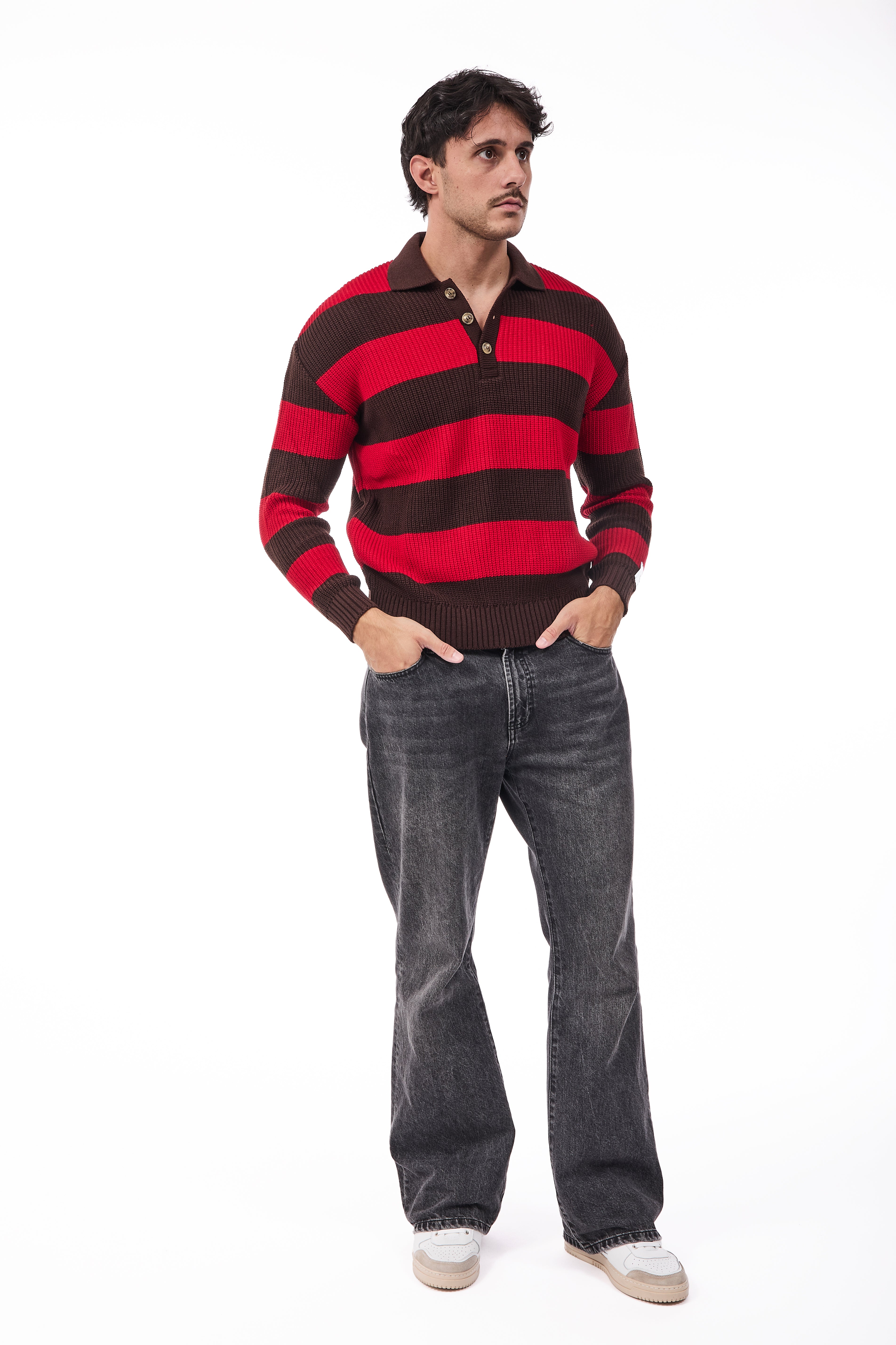 Maglione Superculture Polo AK7049 Moro-Rosso