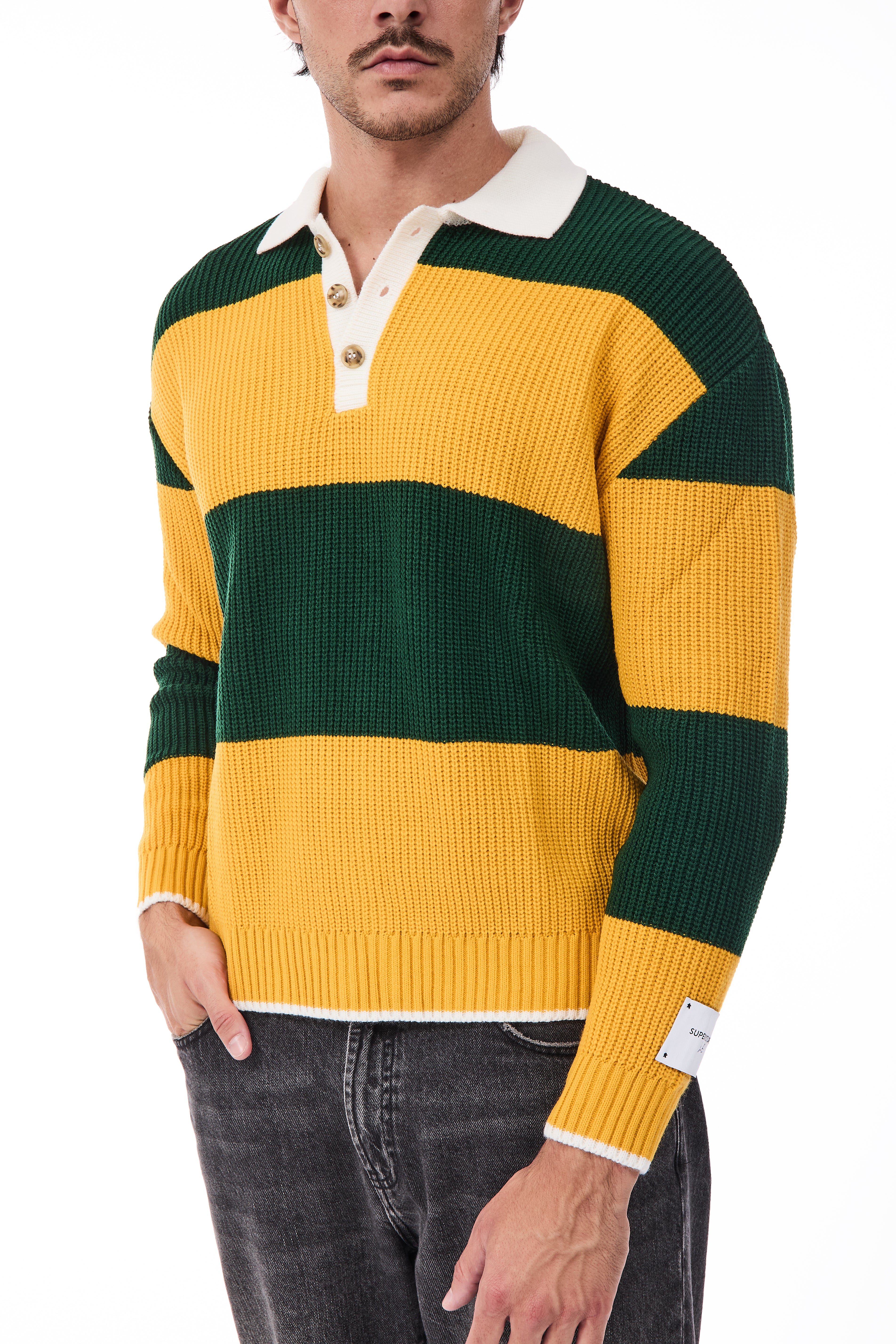 Maglione Superculture Polo AK7045 V.bosco-Giallo
