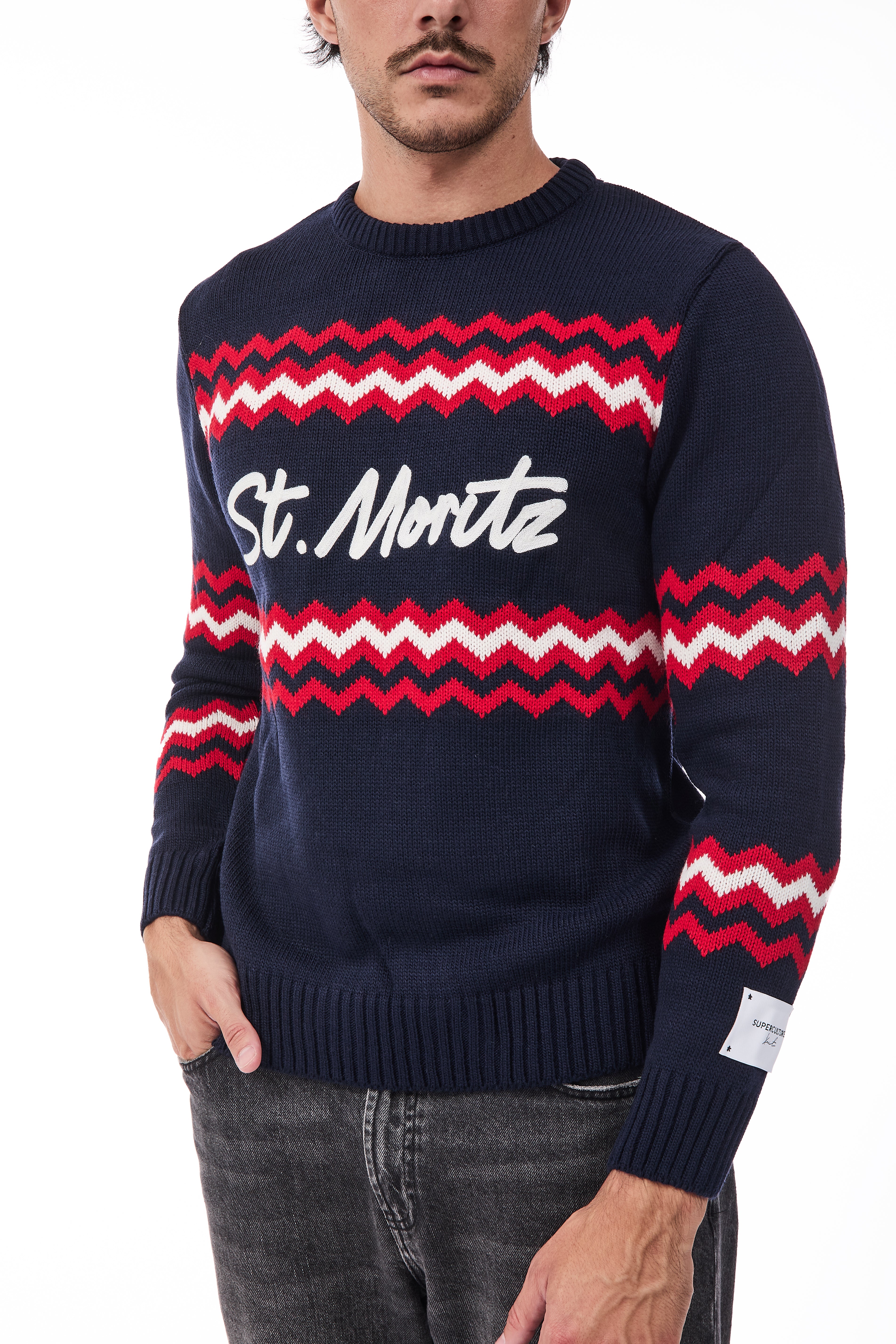 Maglione Superculture AK7041 Blu