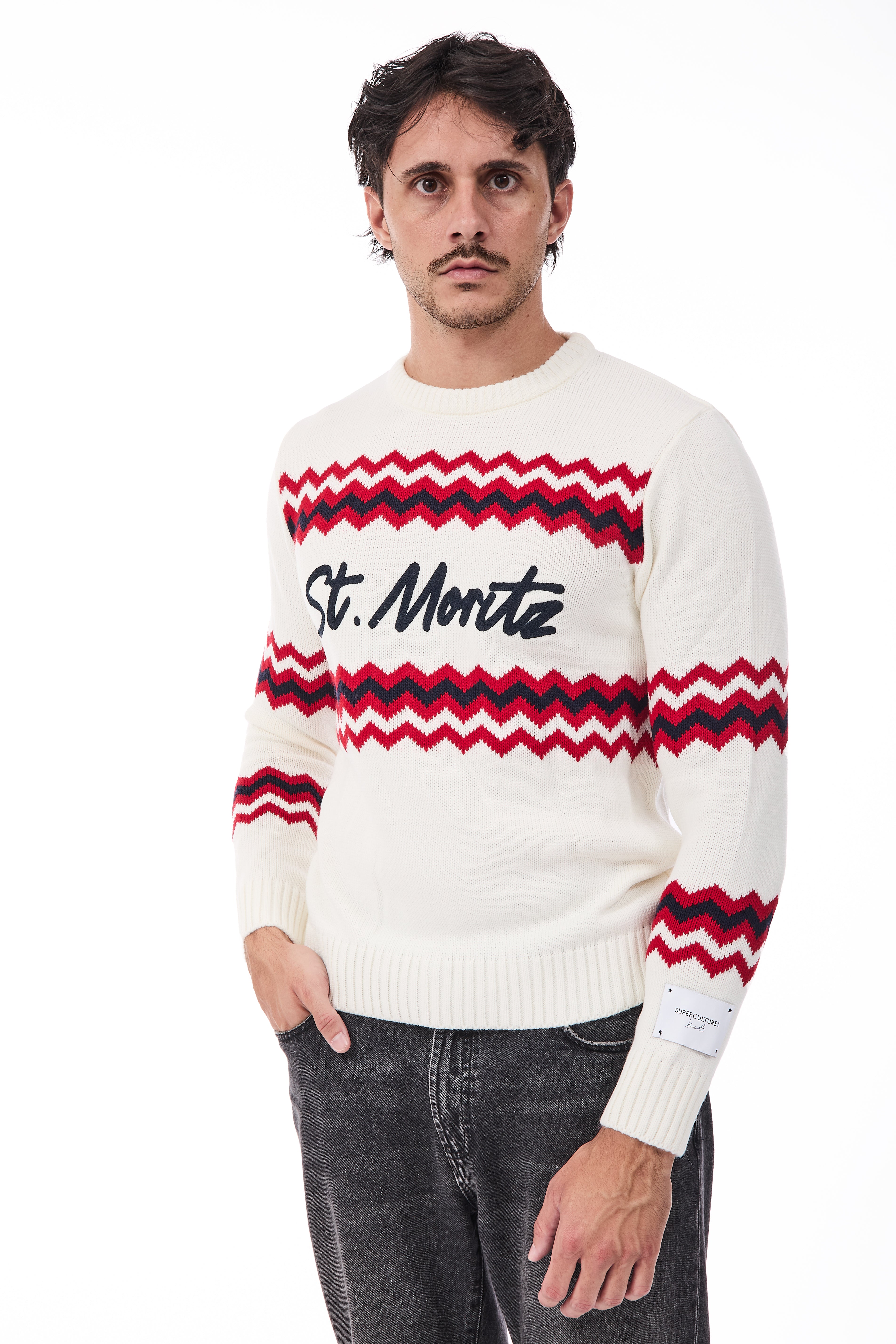Maglione Superculture AK7041 Bianco
