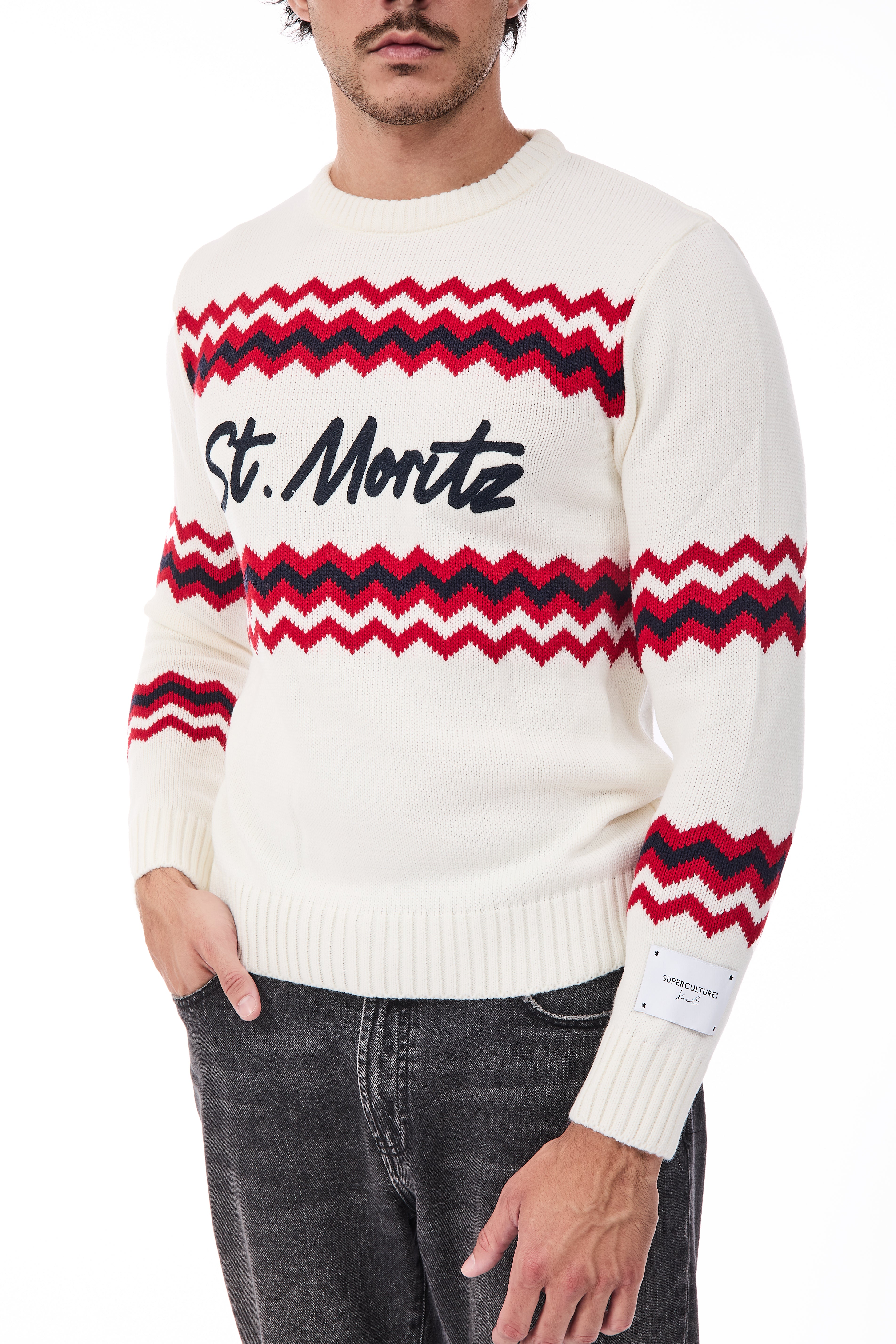 Maglione Superculture AK7041 Bianco