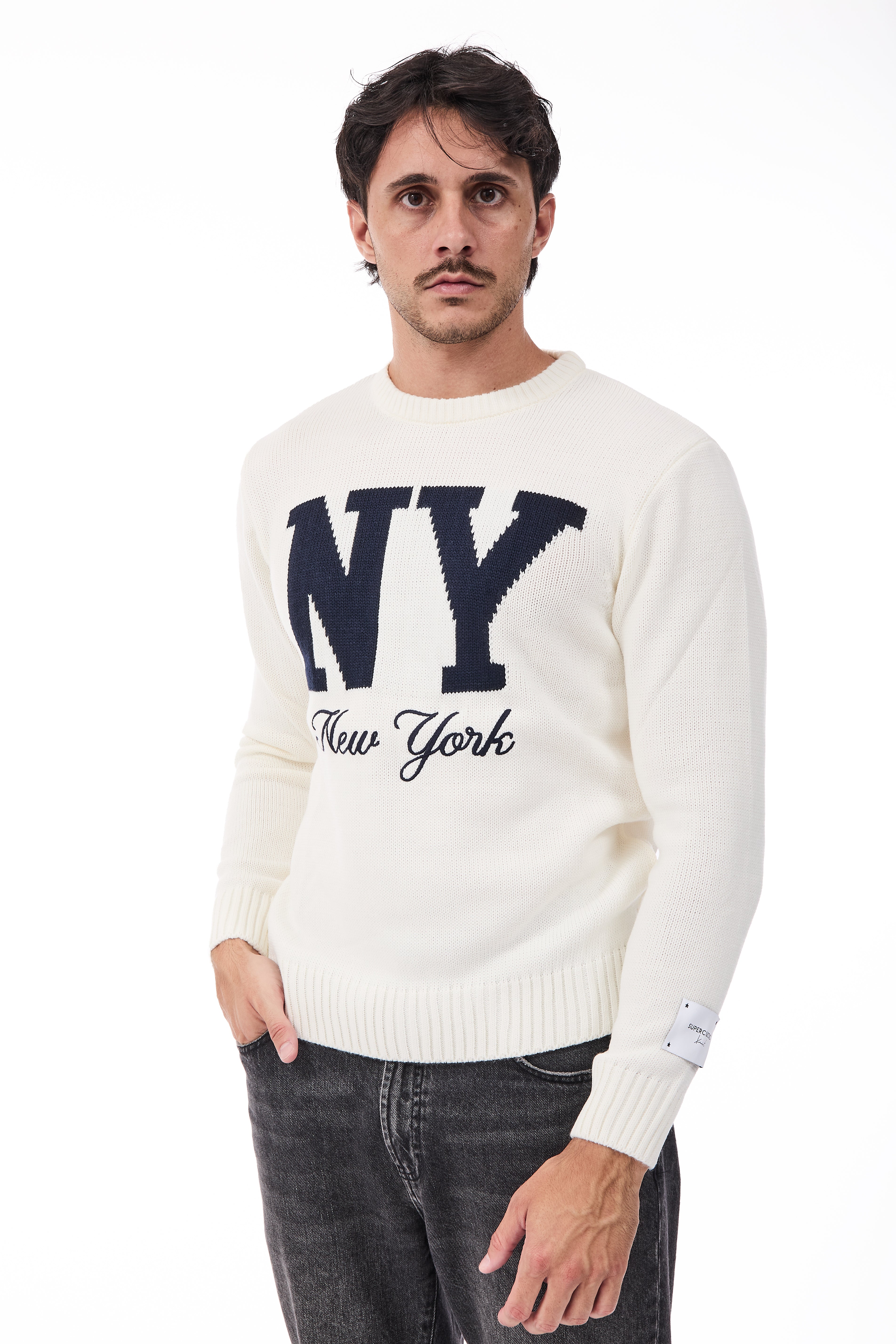 Maglione Superculture AK7023 Bianco