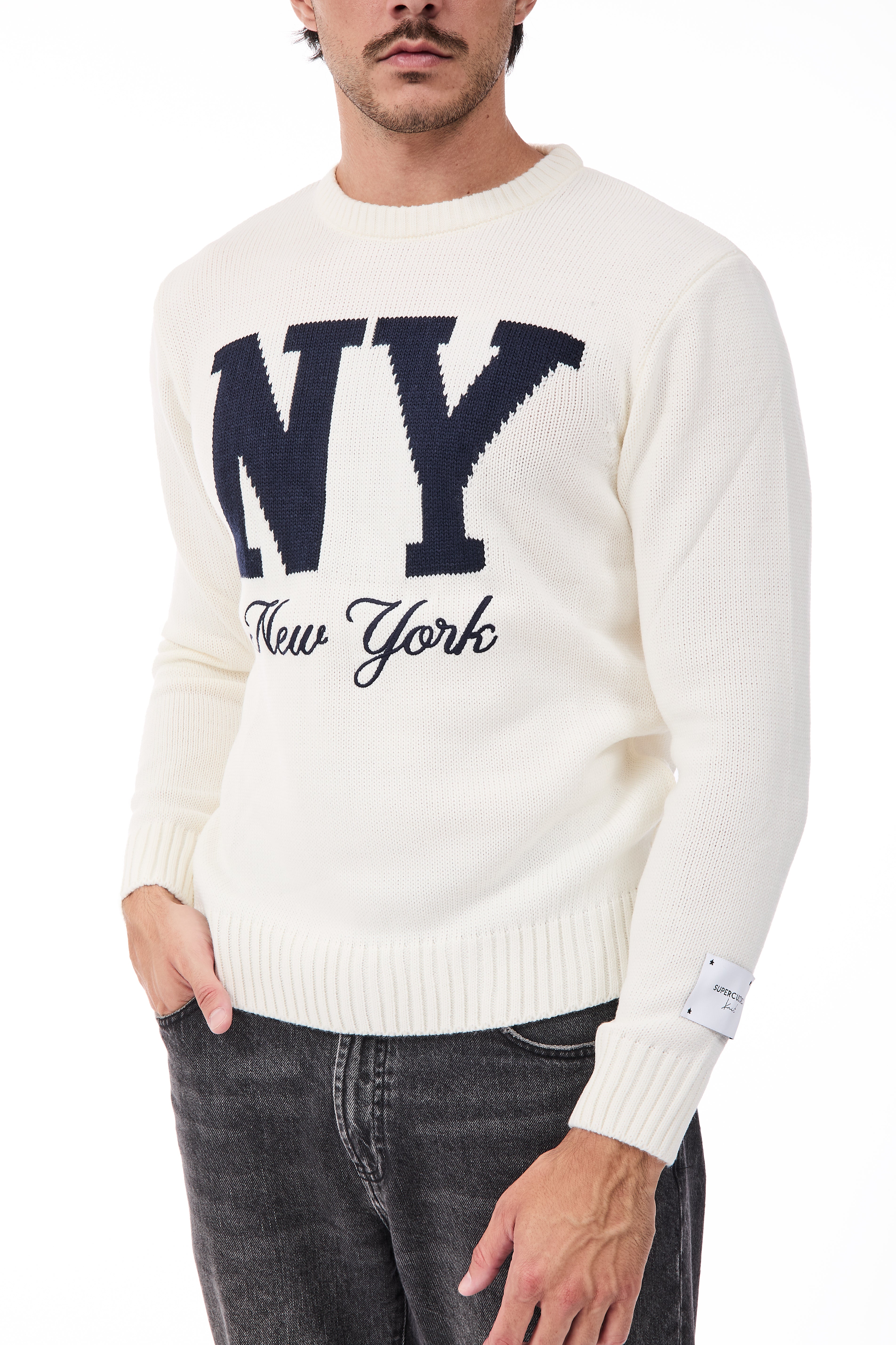 Maglione Superculture AK7023 Bianco