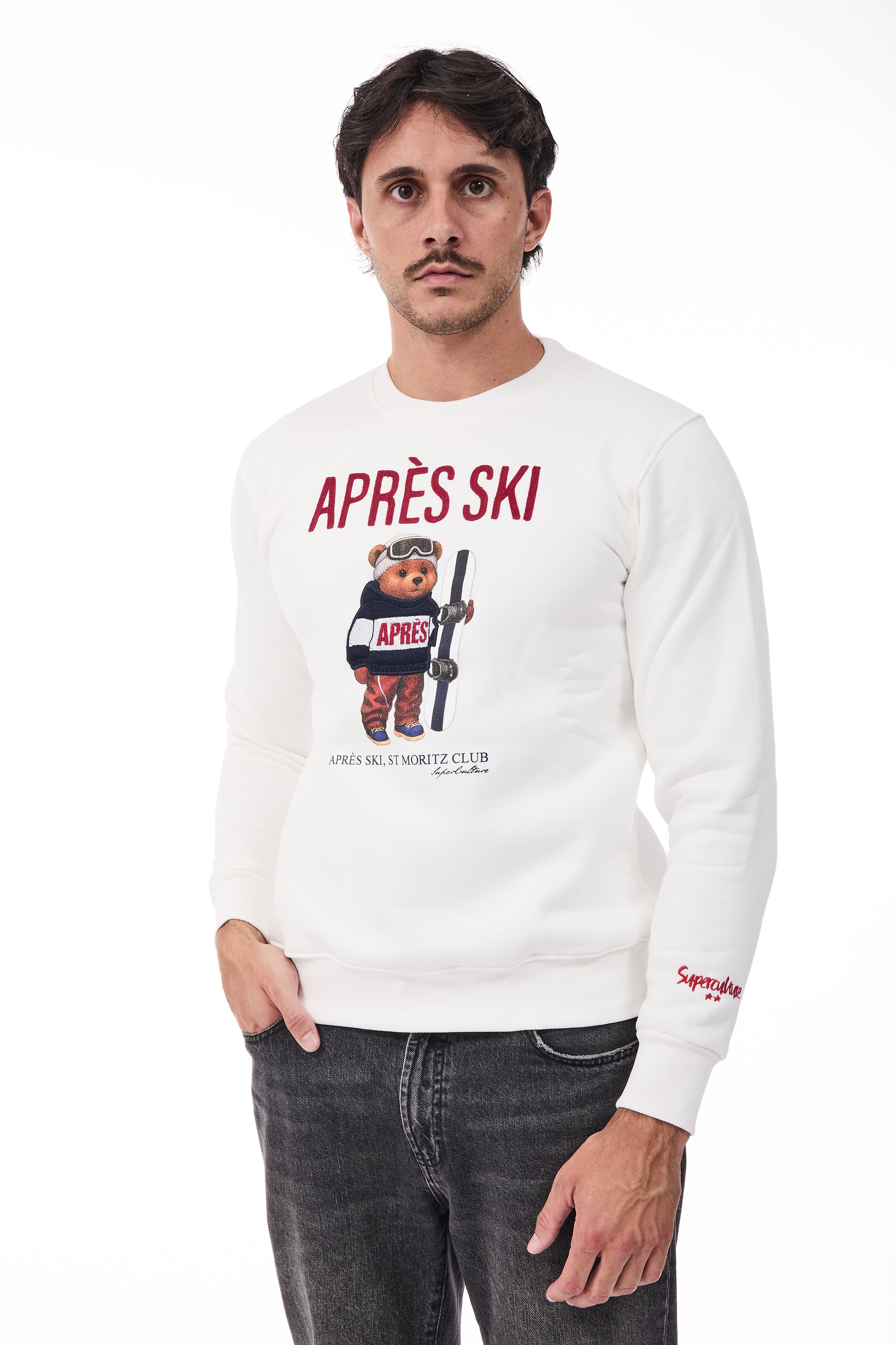 Felpa Superculture A3071 Bianco