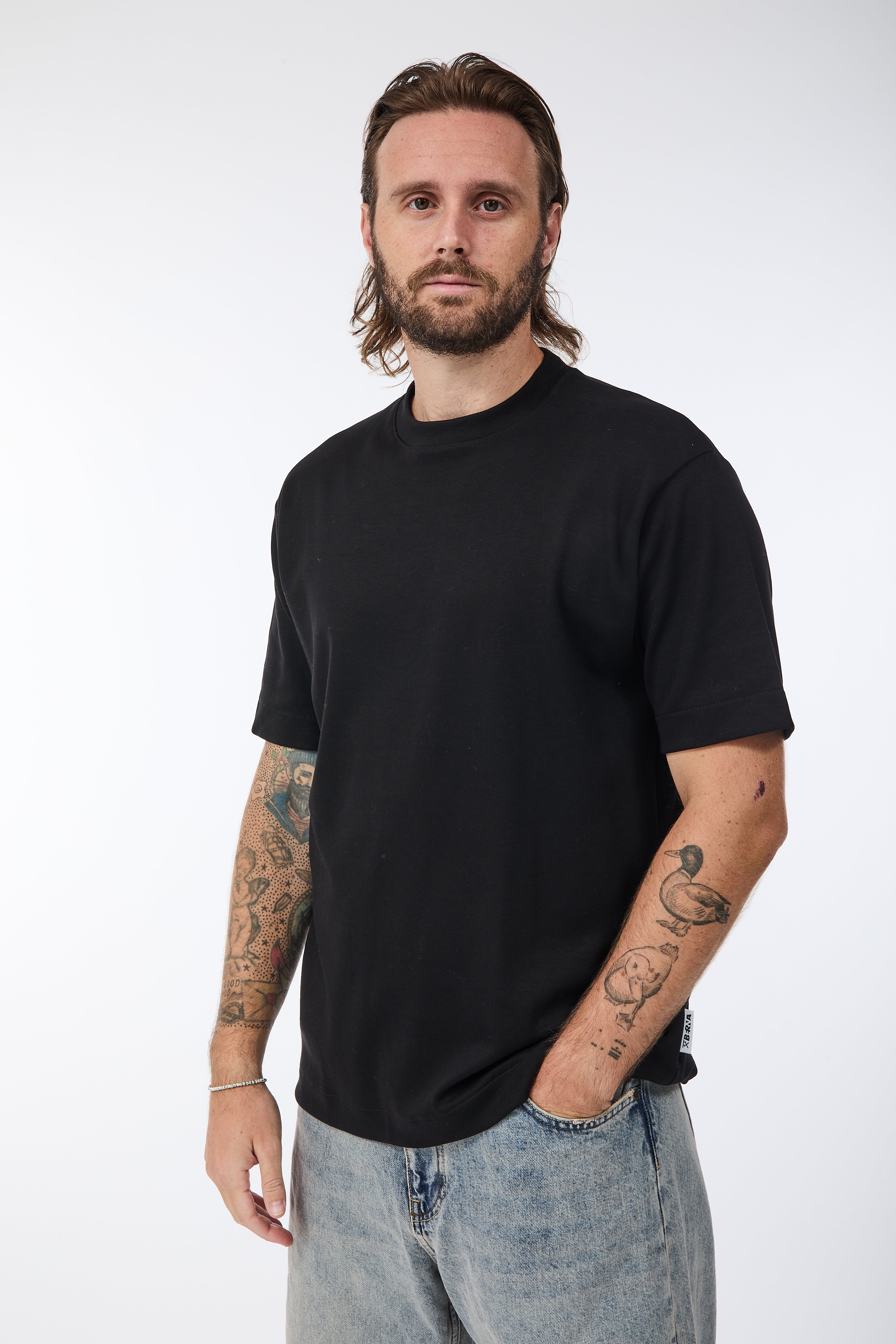 T-shirt Berna Interlock Nero