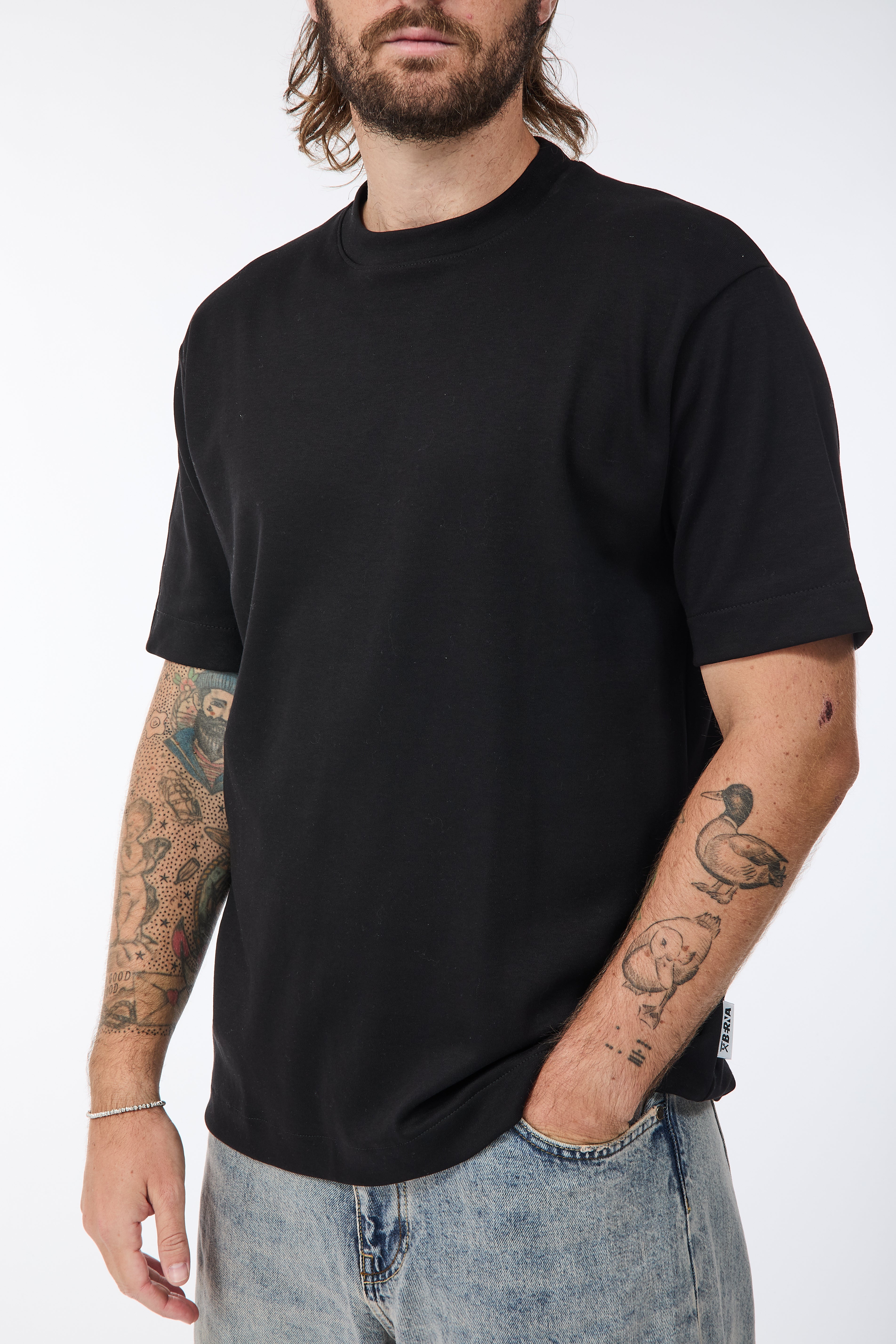 T-shirt Berna Interlock Nero