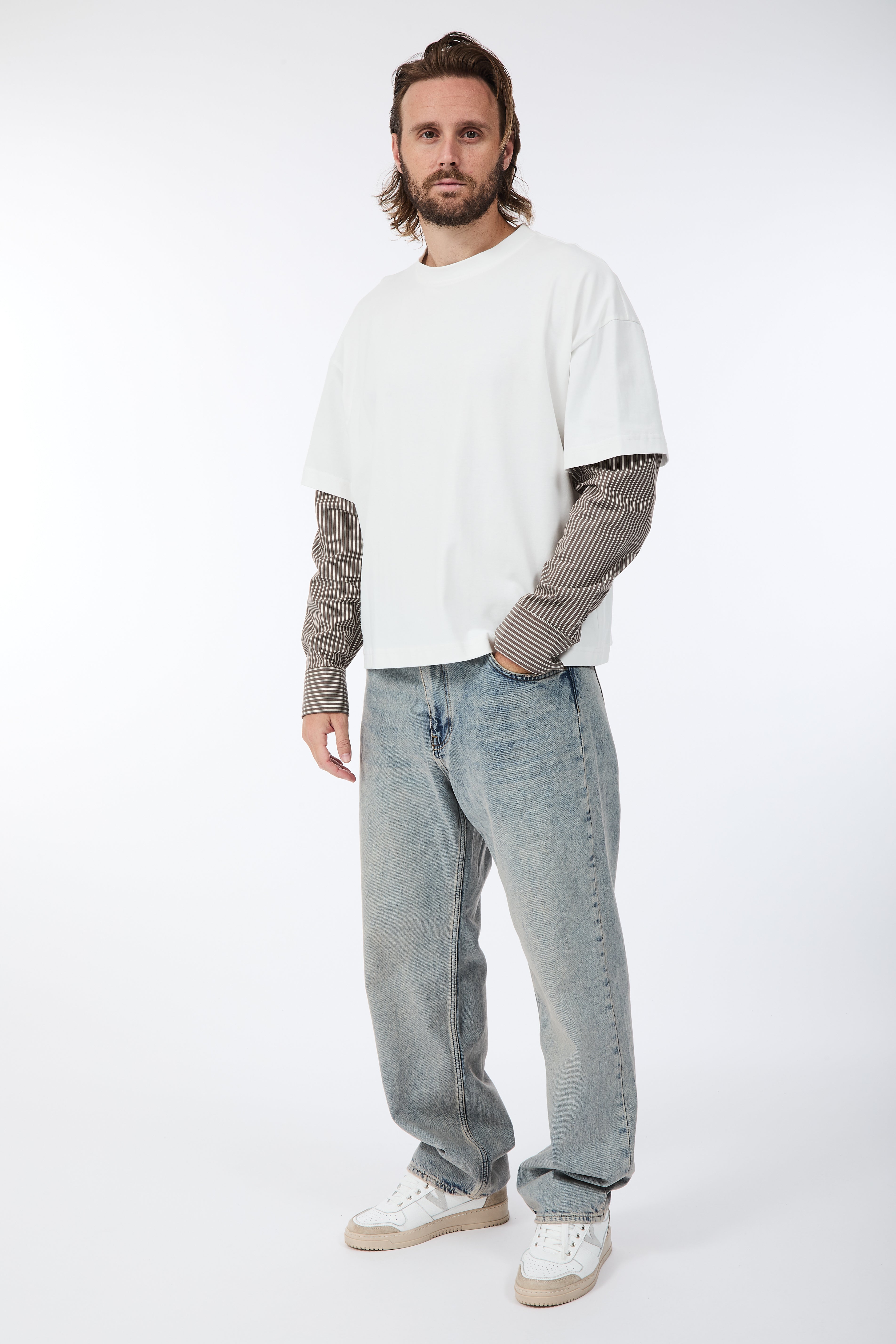 T-shirt Imperial Doppia Manica Panna