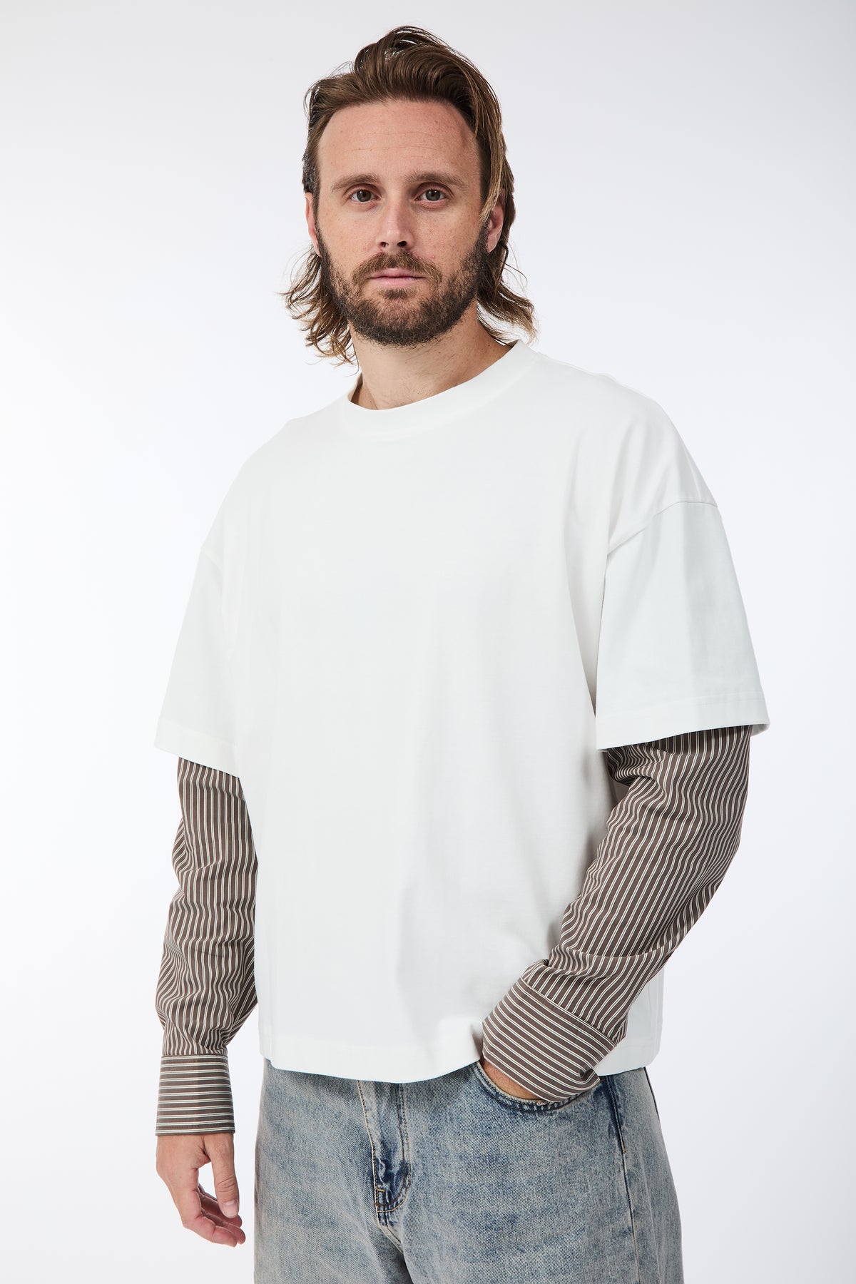 T-shirt Imperial Doppia Manica Panna