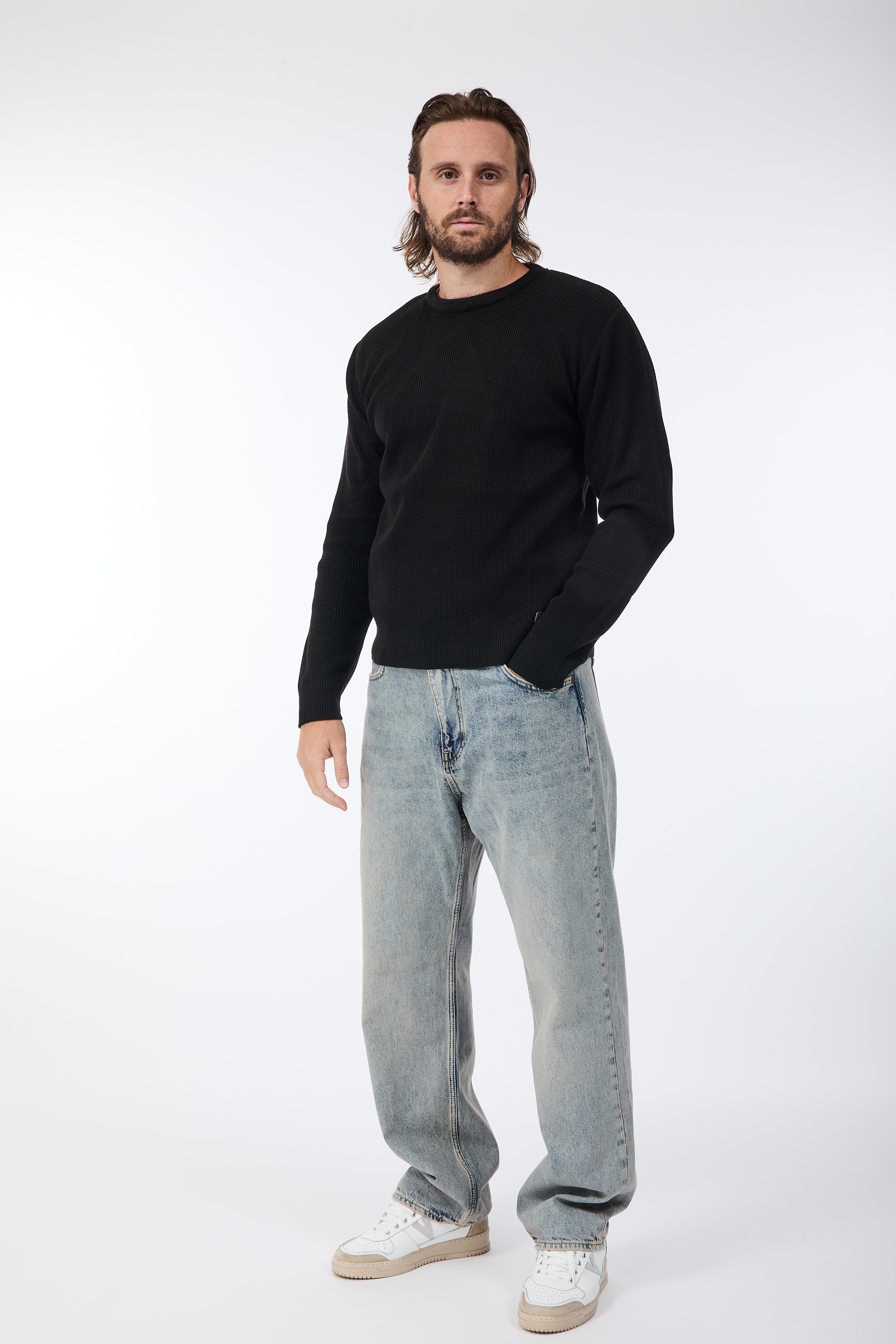 Maglione Block Eleven Costa inglese Nero