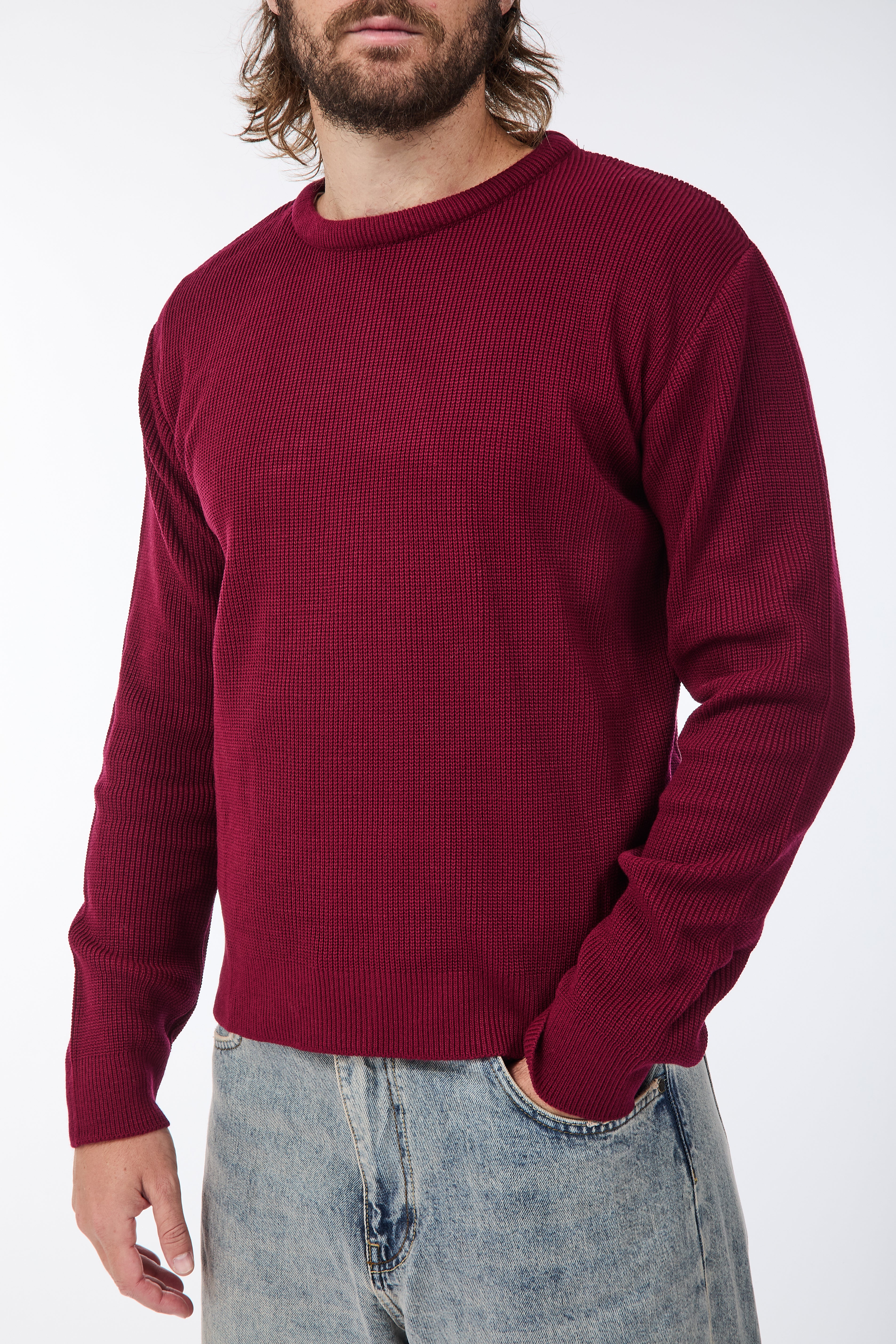 Maglione Block Eleven Costa inglese Bordeaux