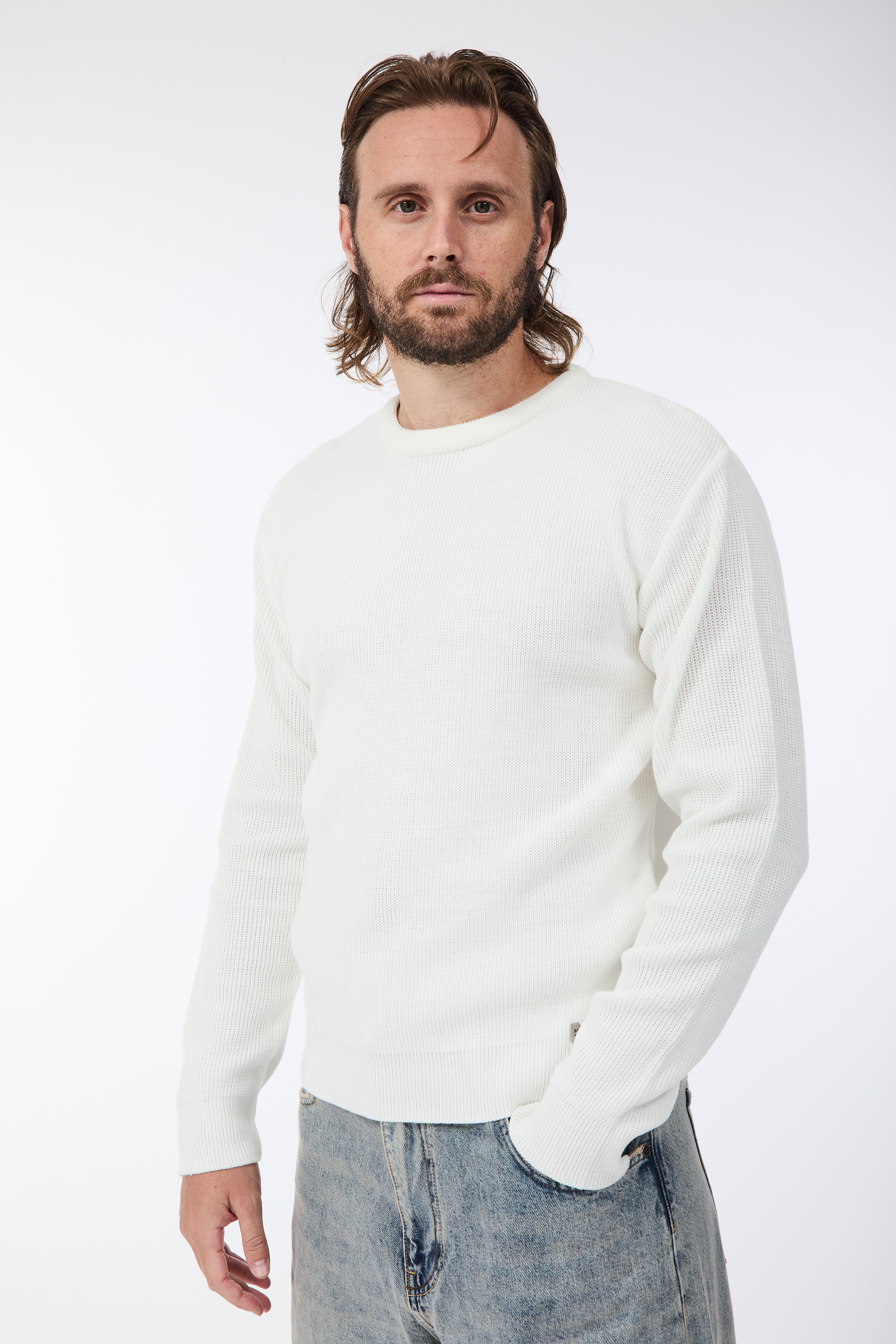 Maglione Block Eleven Costa inglese Panna