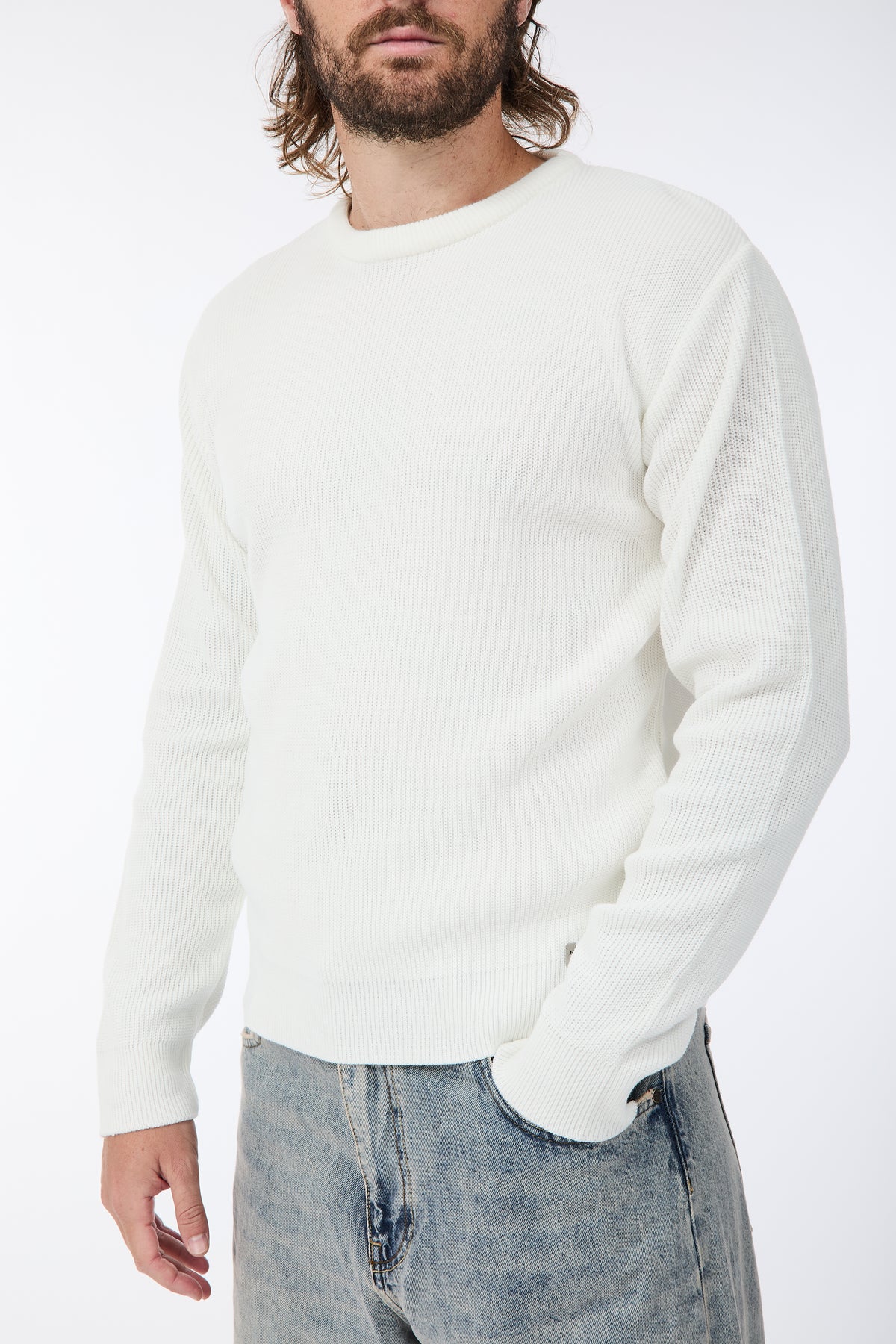 Maglione Block Eleven Costa inglese Panna