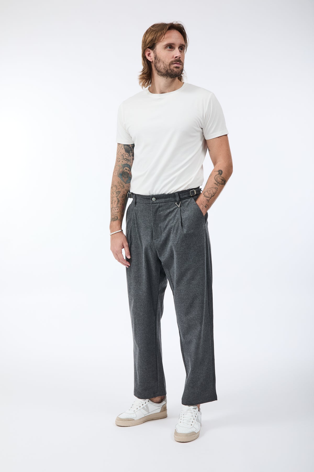 Pantalone Berna Japan Fibbie Antracite 492