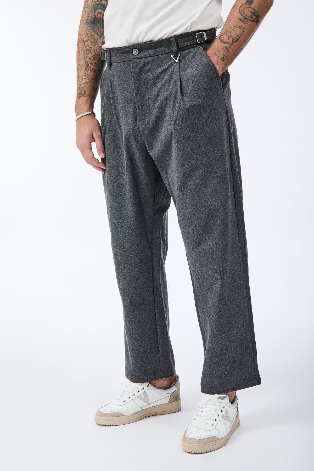 Pantalone Berna Japan Fibbie Antracite 492