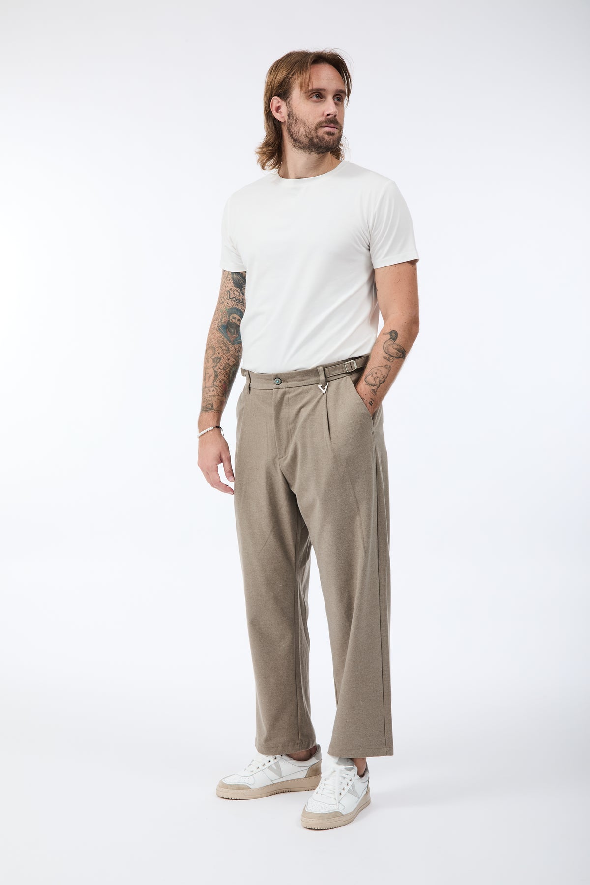 Pantalone Berna Japan Fibbie Beige 492