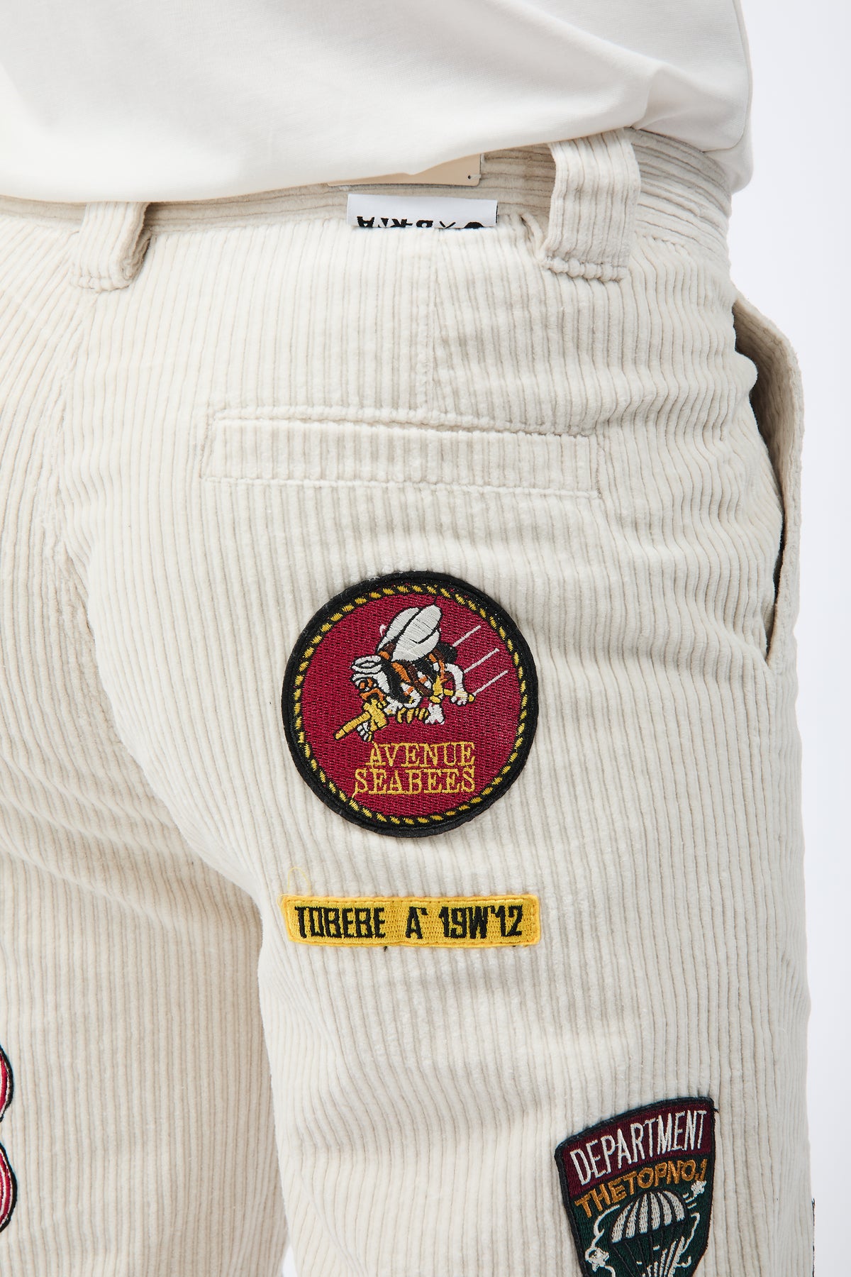 Pantalone Berna Velluto Patch Panna 352