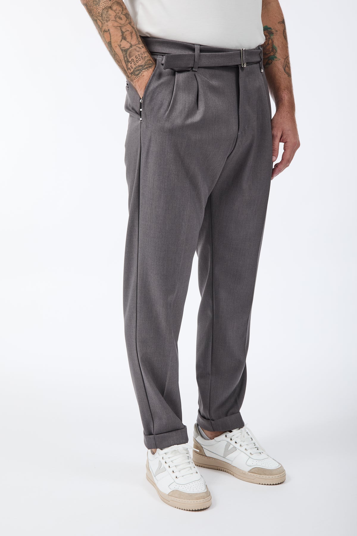 Pantalone Berna Cintura Grigio 031