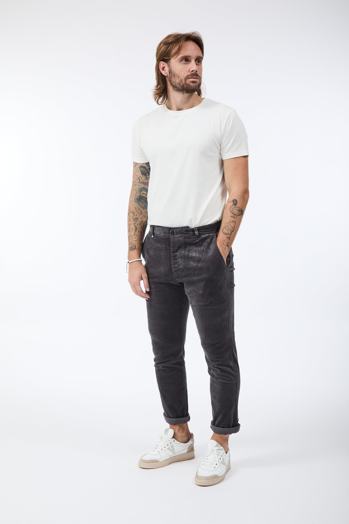 Pantalone Berna Chinos Velluto Asfalto 310