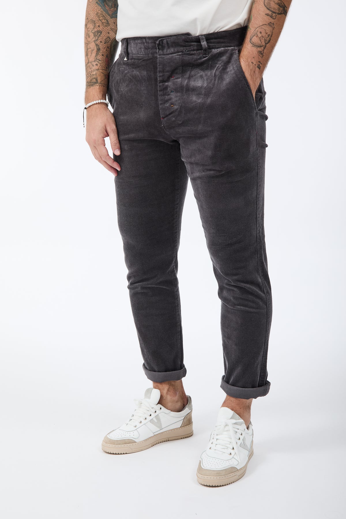 Pantalone Berna Chinos Velluto Asfalto 310