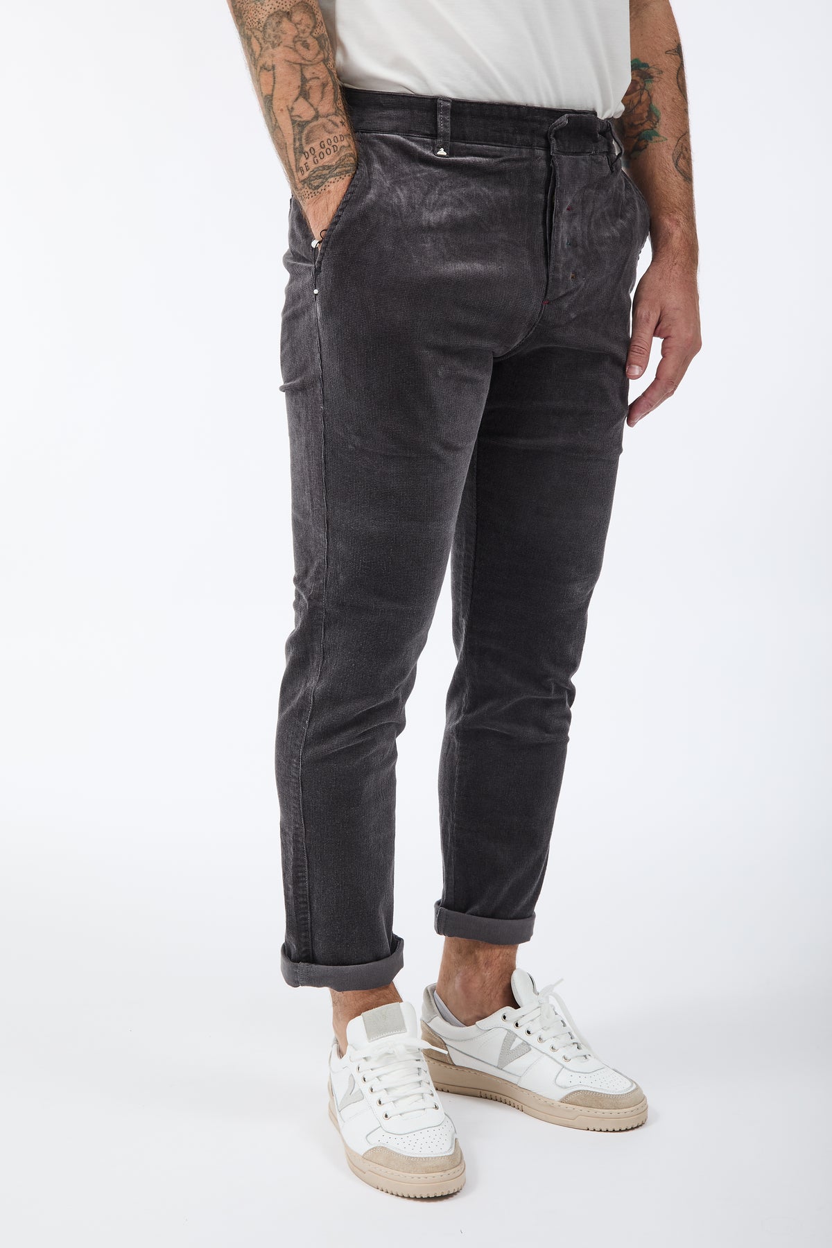 Pantalone Berna Chinos Velluto Asfalto 310