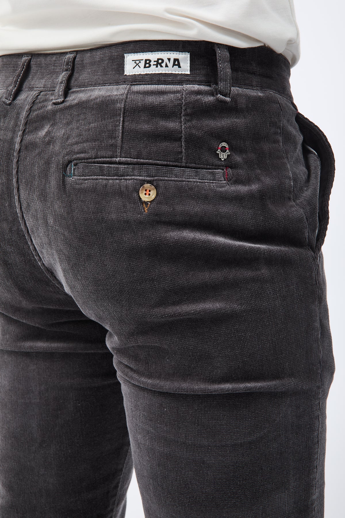 Pantalone Berna Chinos Velluto Asfalto 310