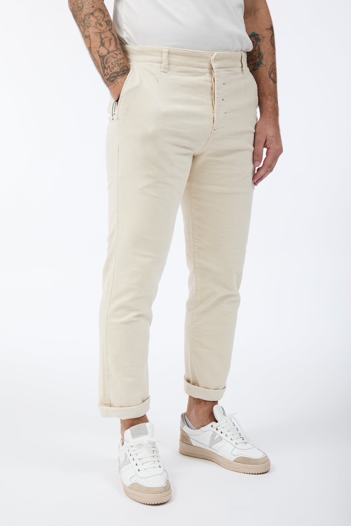Pantalone Berna Chinos Velluto Panna 310