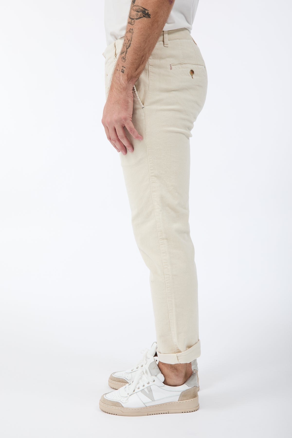 Pantalone Berna Chinos Velluto Panna 310