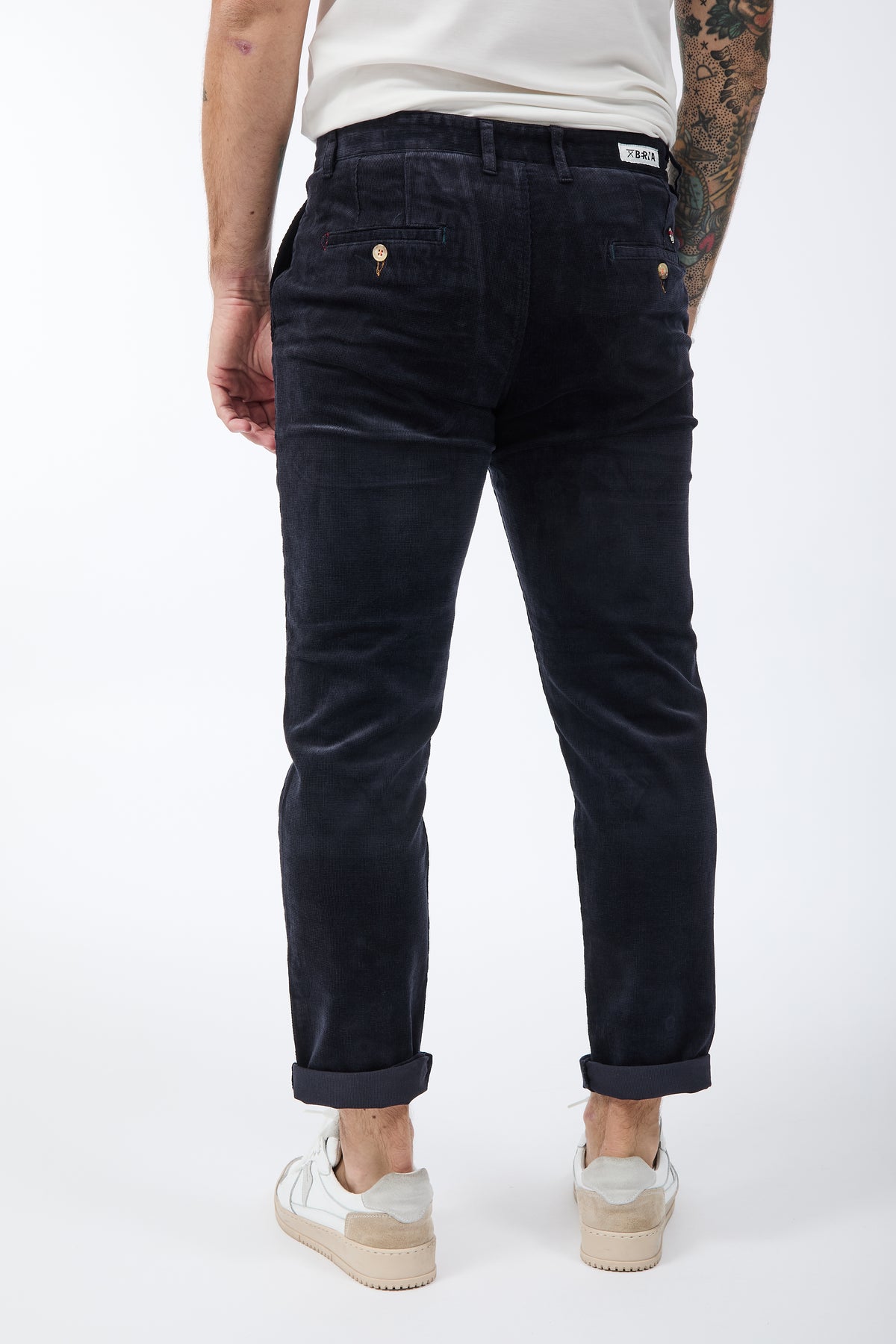 Pantalone Berna Chinos Velluto Blu 310