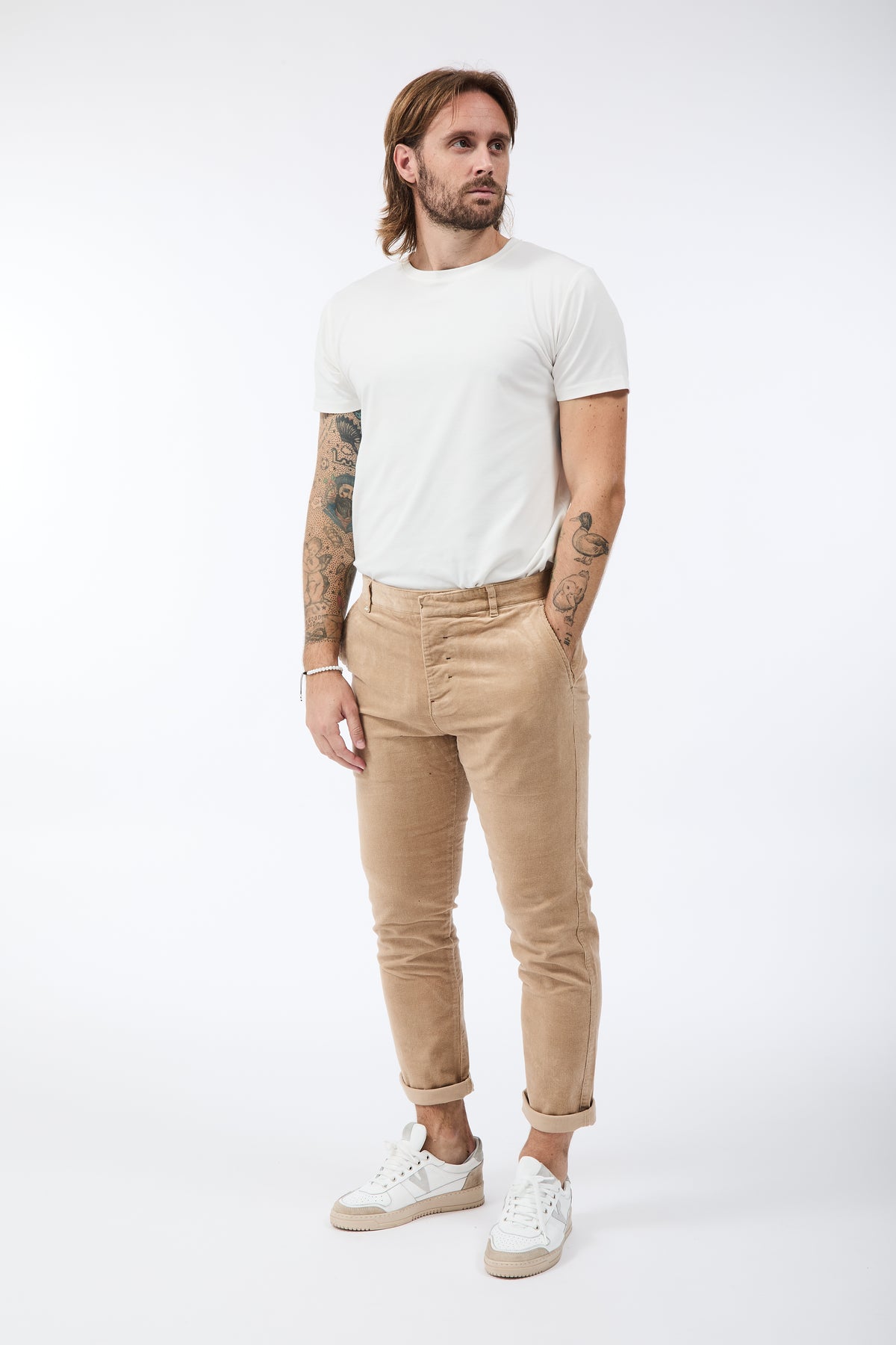 Pantalone Berna Chinos Velluto Cammello 310