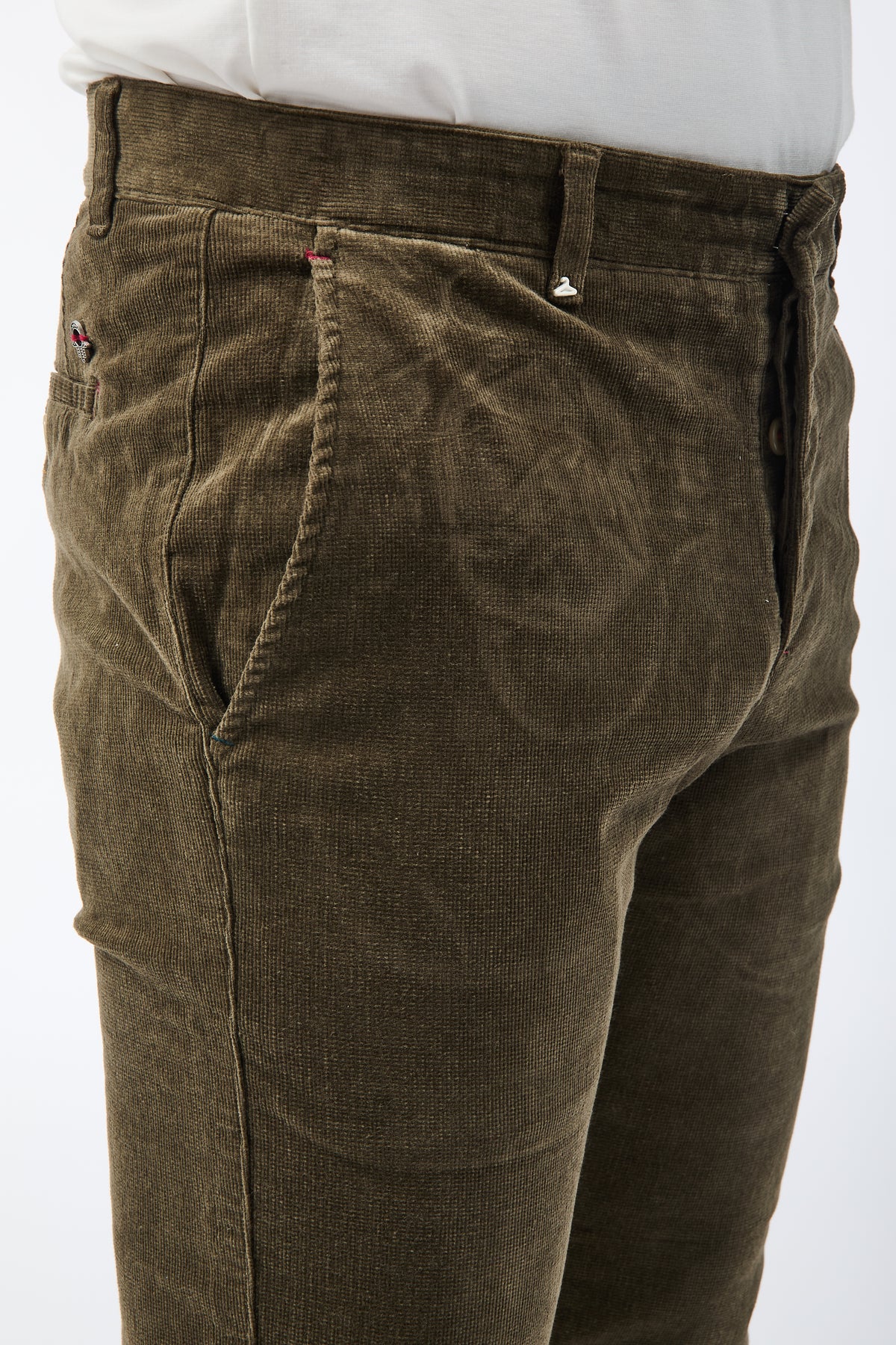 Pantalone Berna Chinos Velluto Verde 310