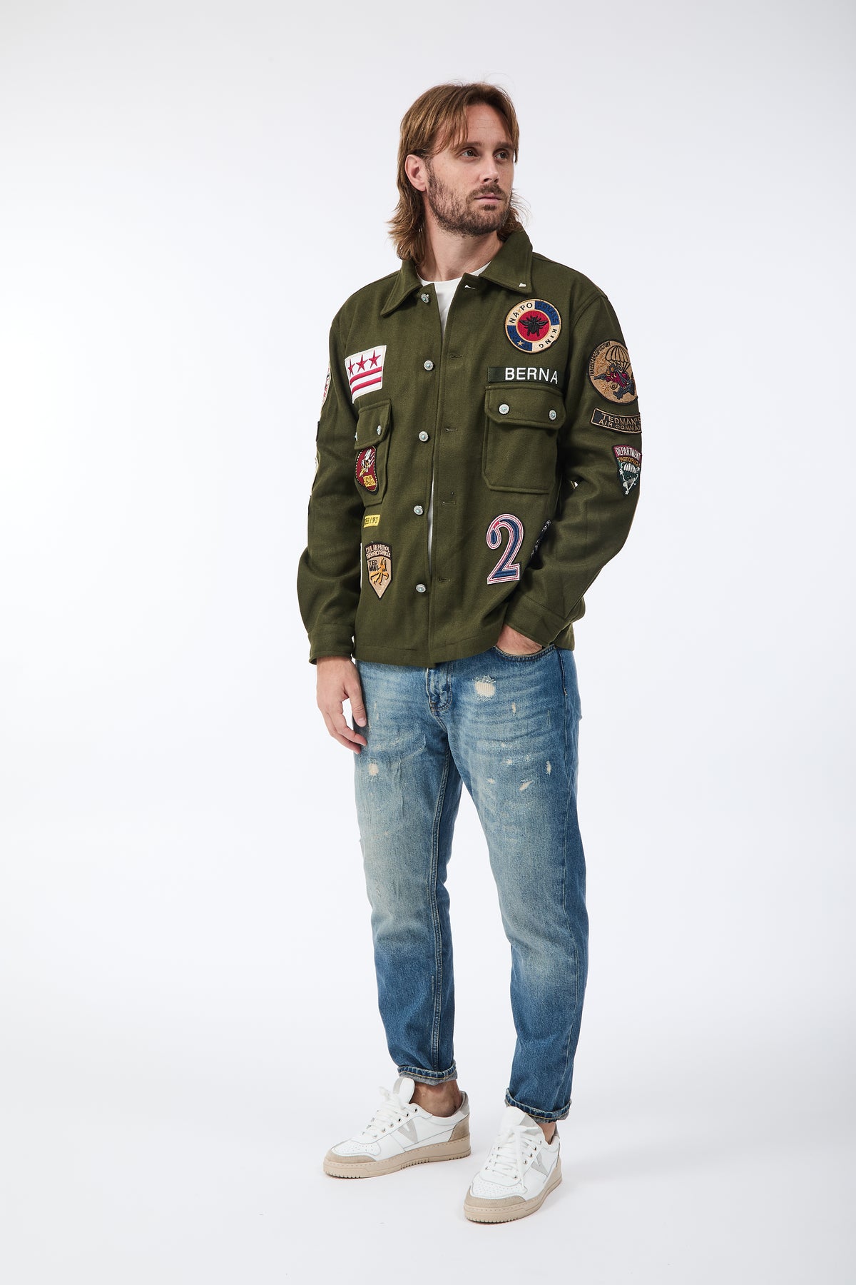 Overshirt Berna Boyscout patch Militare