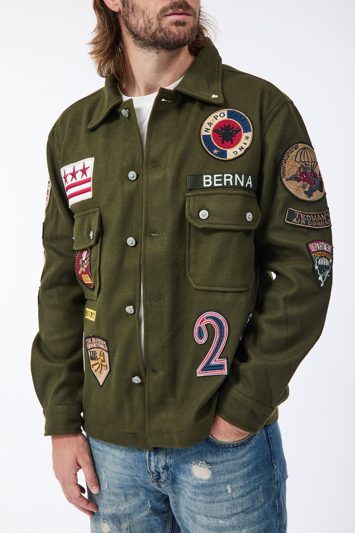 Overshirt Berna Boyscout patch Militare