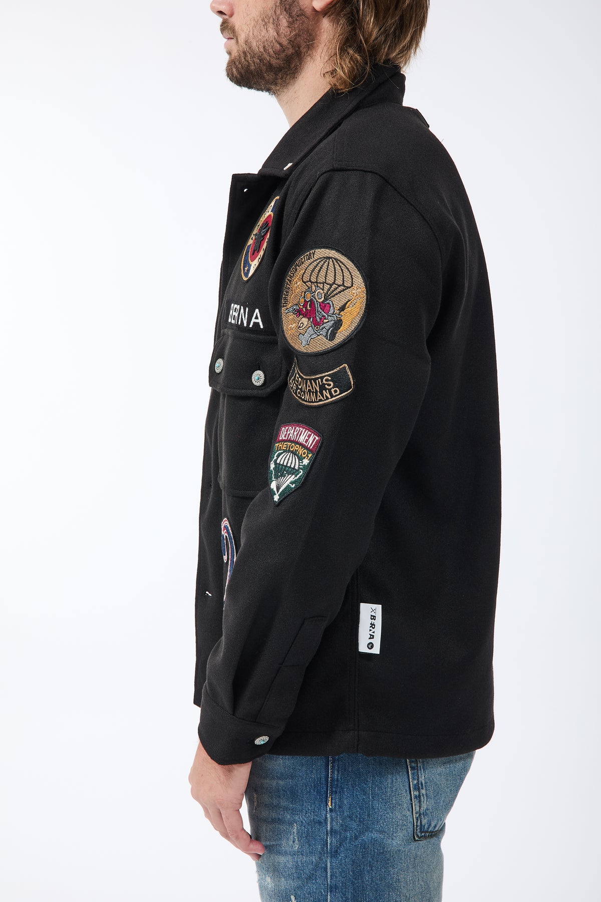 Overshirt Berna Boyscout patch Nera