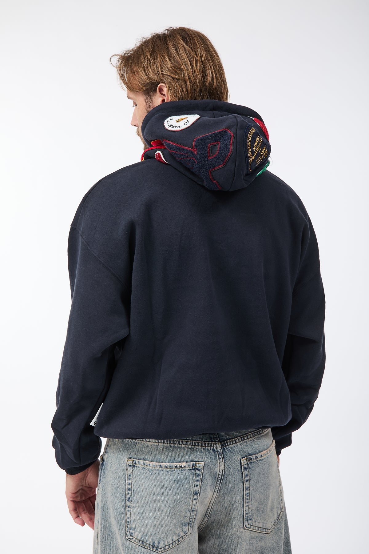 Felpa Berna Blu Patch