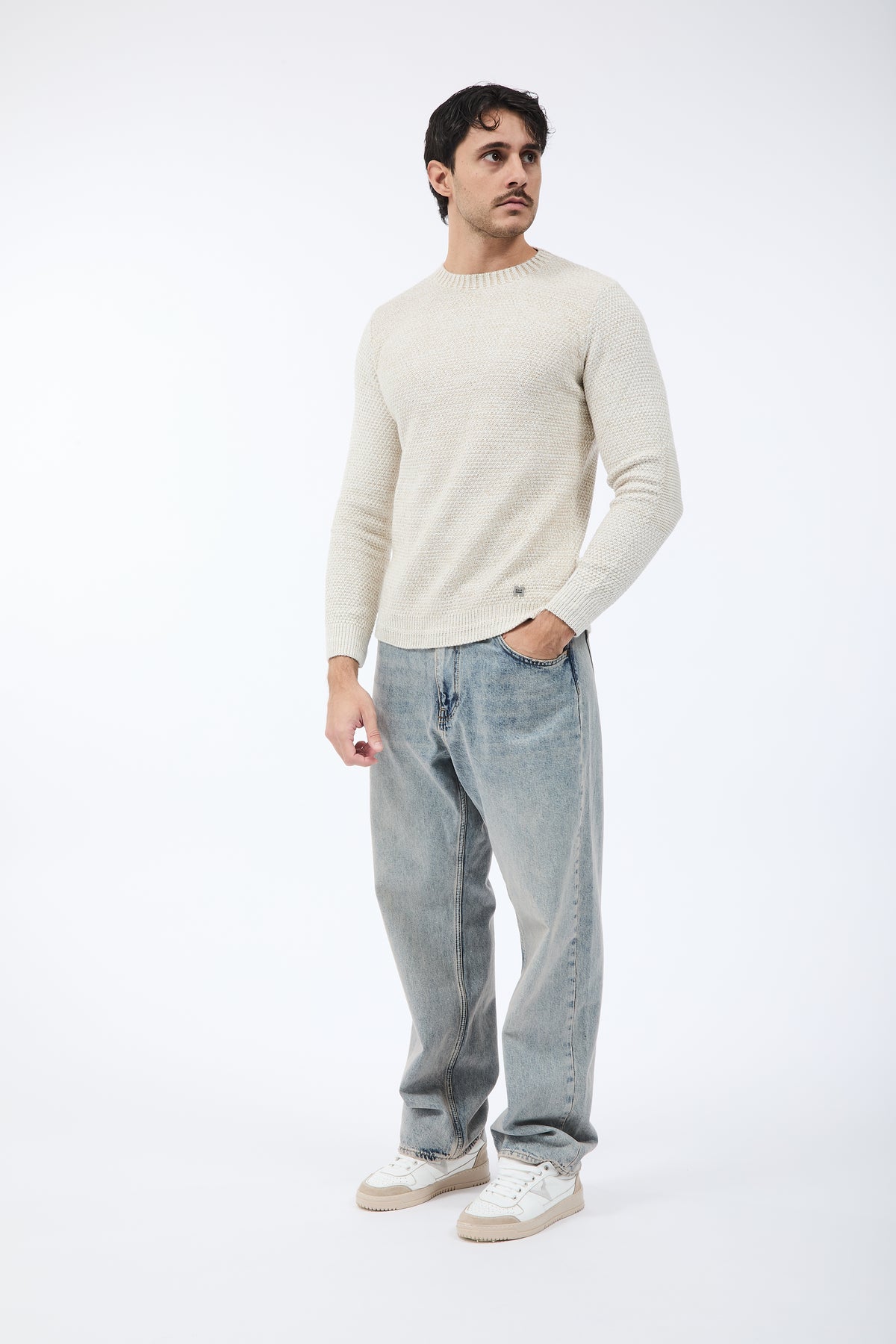 Maglione Block Eleven Scandiano Panna-Cammello