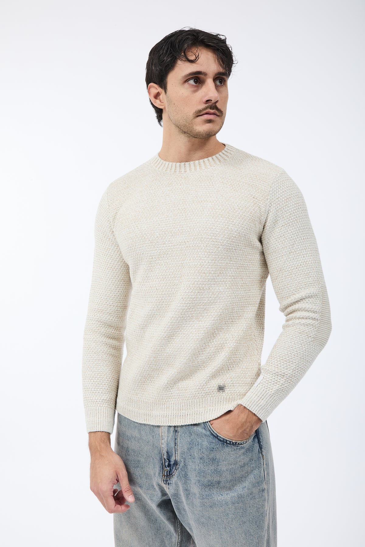Maglione Block Eleven Scandiano Panna-Cammello