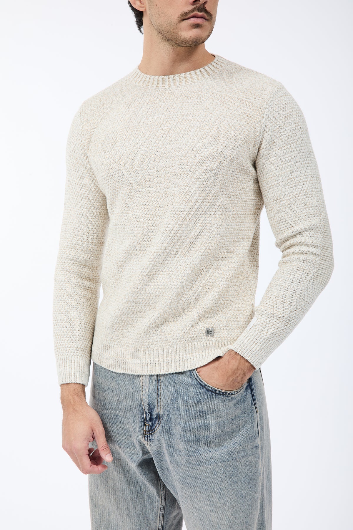 Maglione Block Eleven Scandiano Panna-Cammello