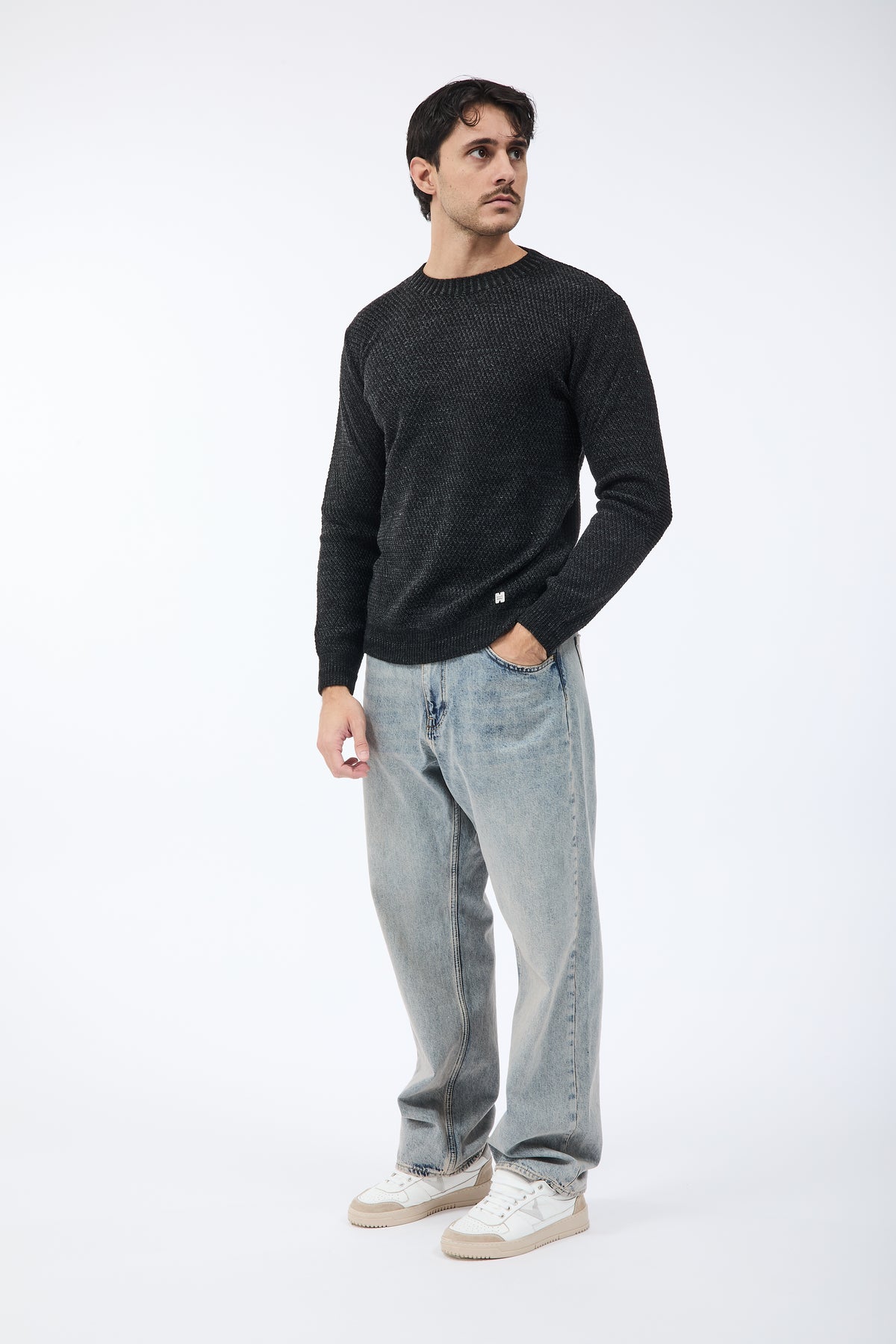 Maglione Block Eleven Scandiano Nero-Antracite