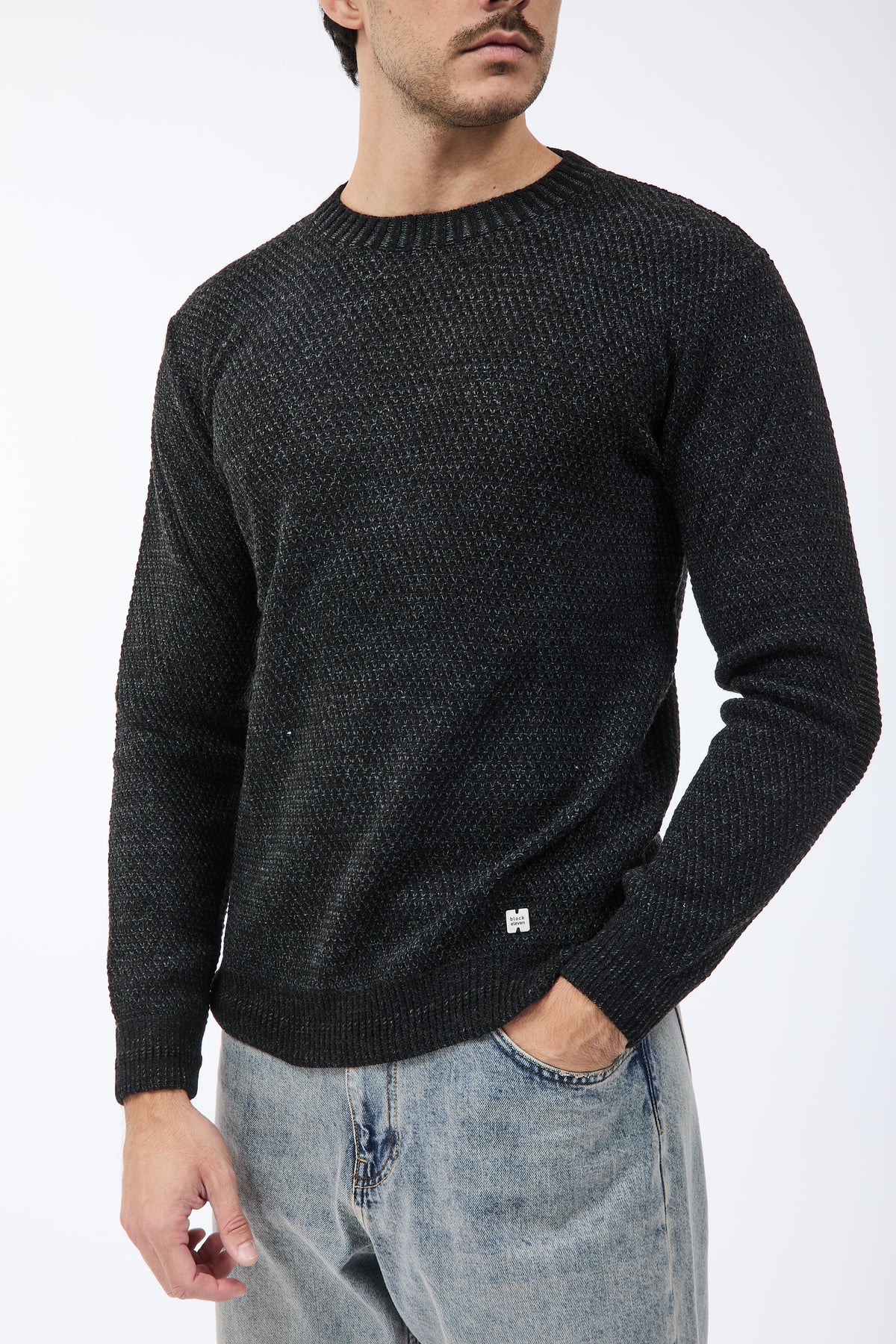 Maglione Block Eleven Scandiano Nero-Antracite