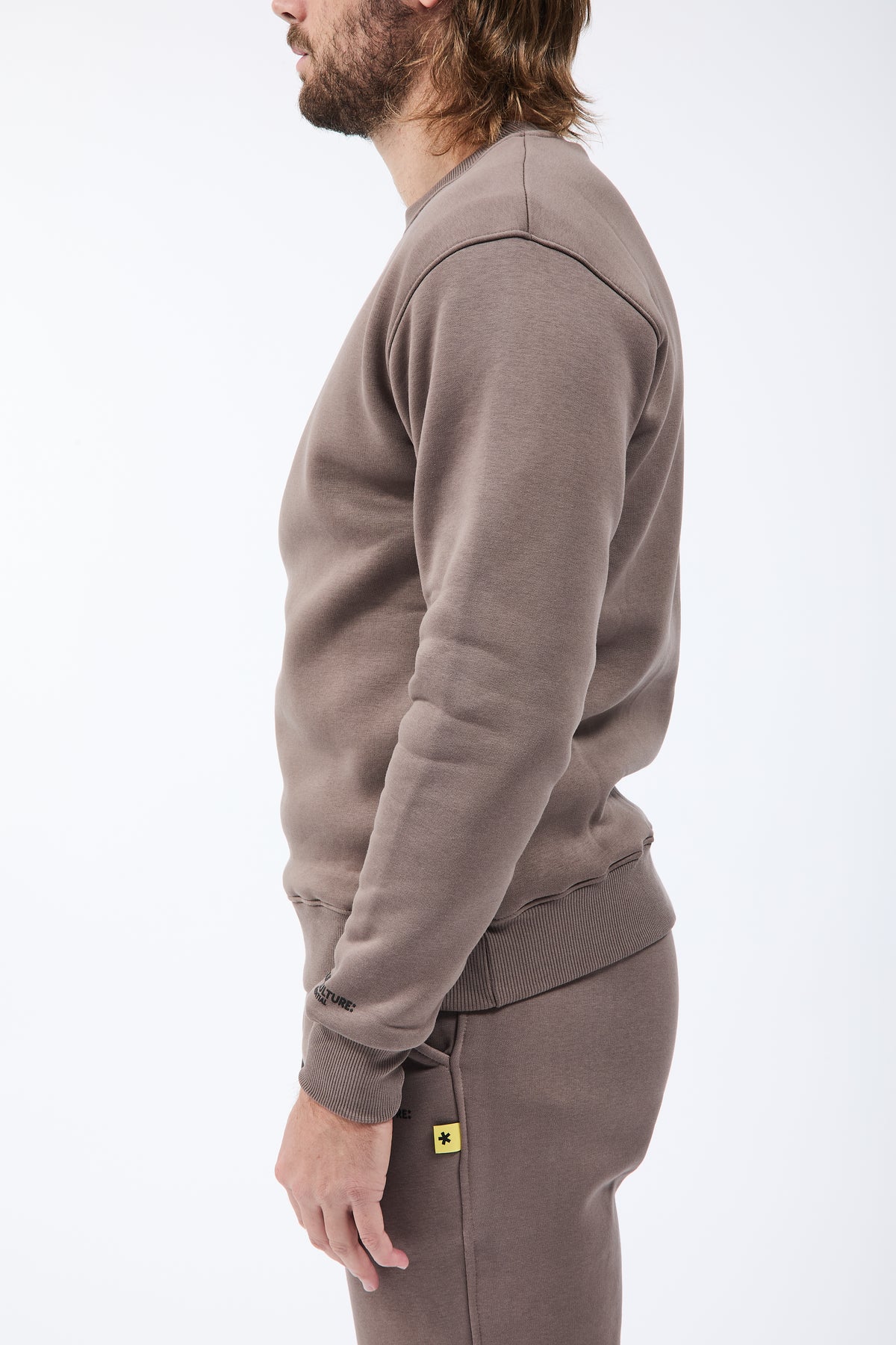 Felpa Superculture Girocollo Teddy Tortora