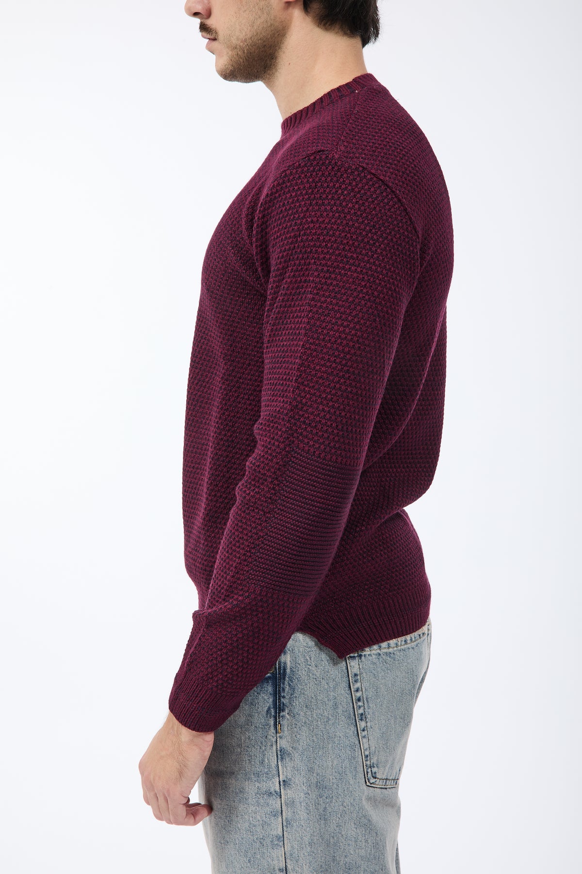Maglione Block Eleven Scandiano Prugna-Blu