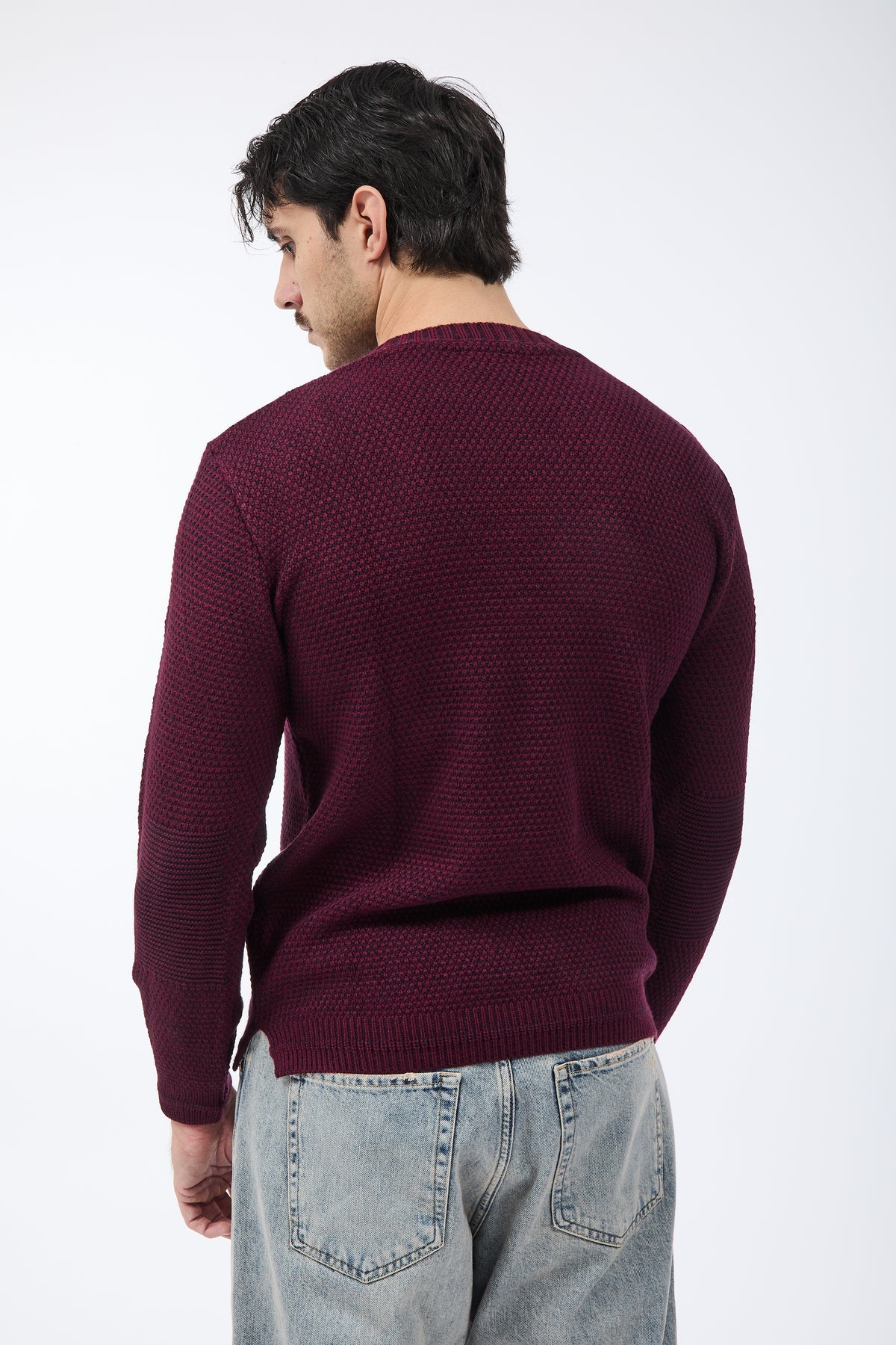 Maglione Block Eleven Scandiano Prugna-Blu