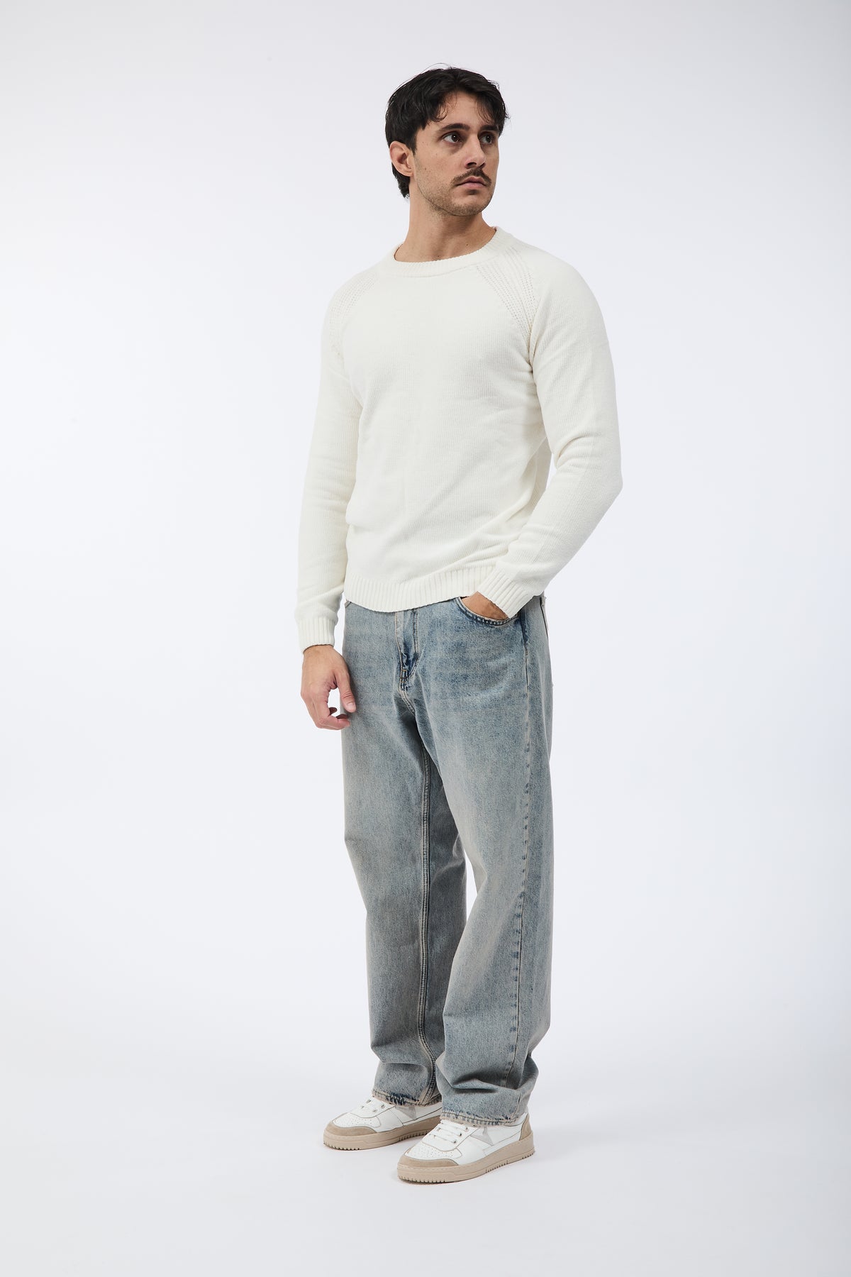Maglione Over-d Ciniglia M21 Panna