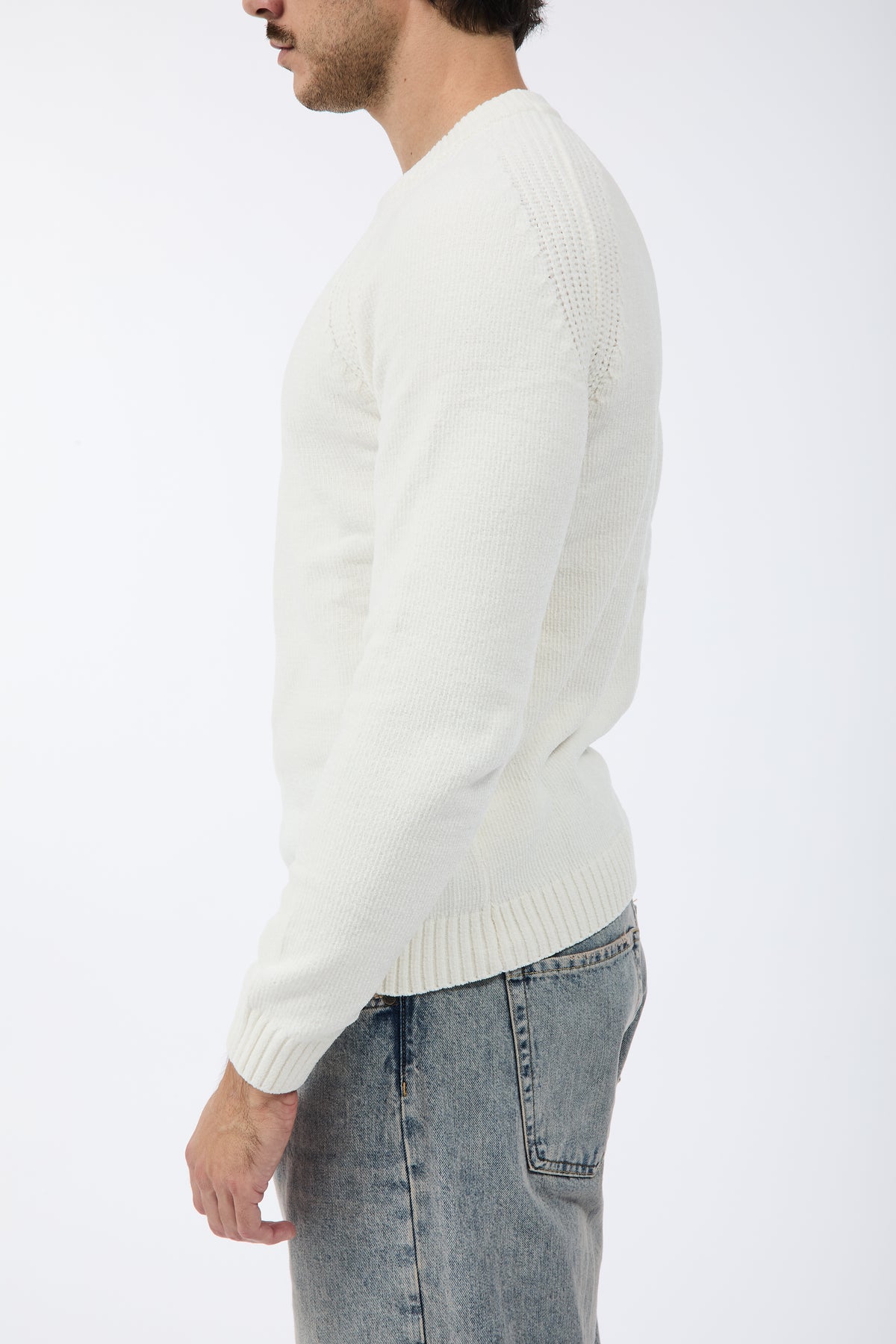 Maglione Over-d Ciniglia M21 Panna