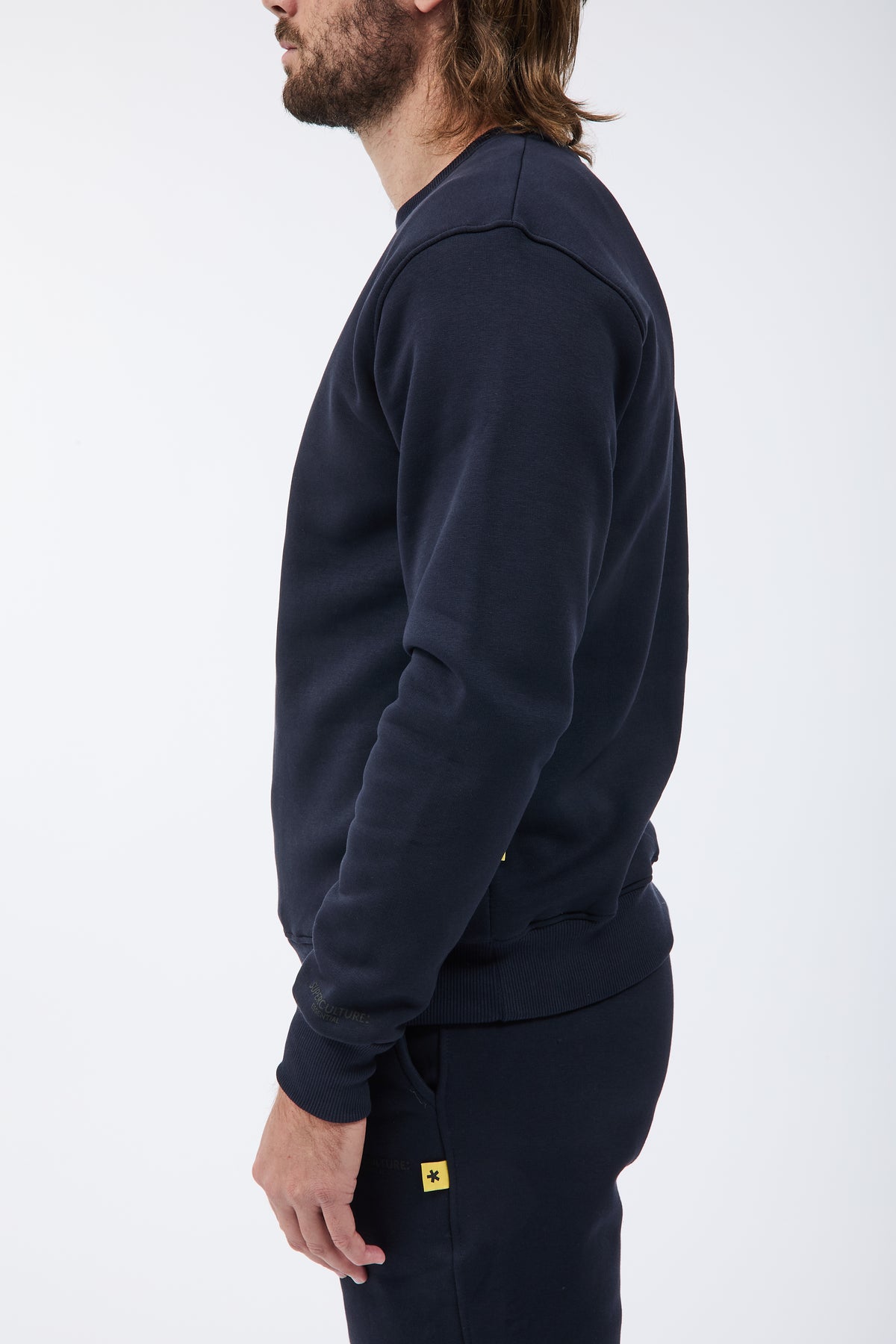 Felpa Superculture Girocollo Teddy Blu