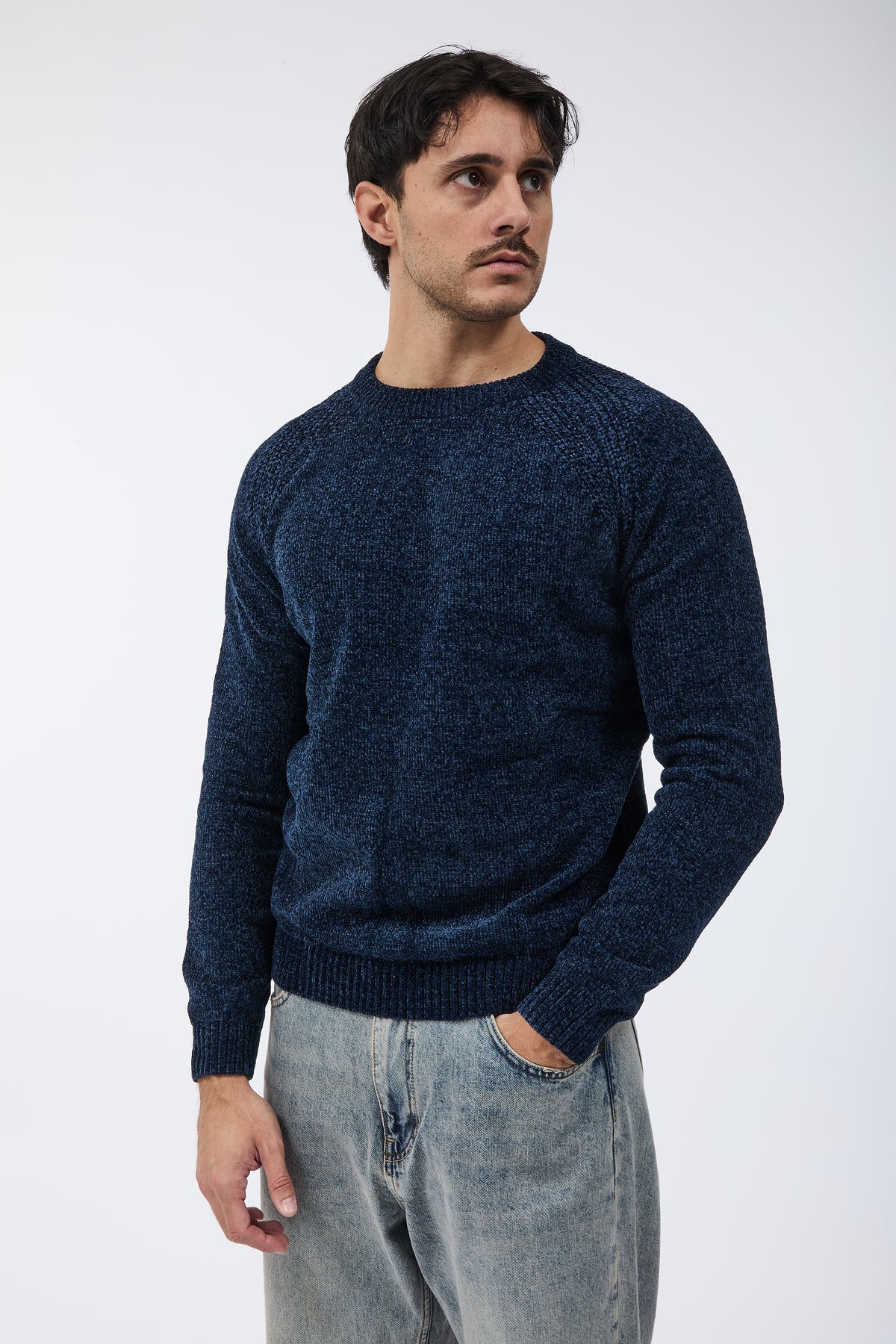 Maglione Over-d Ciniglia M21 Blu