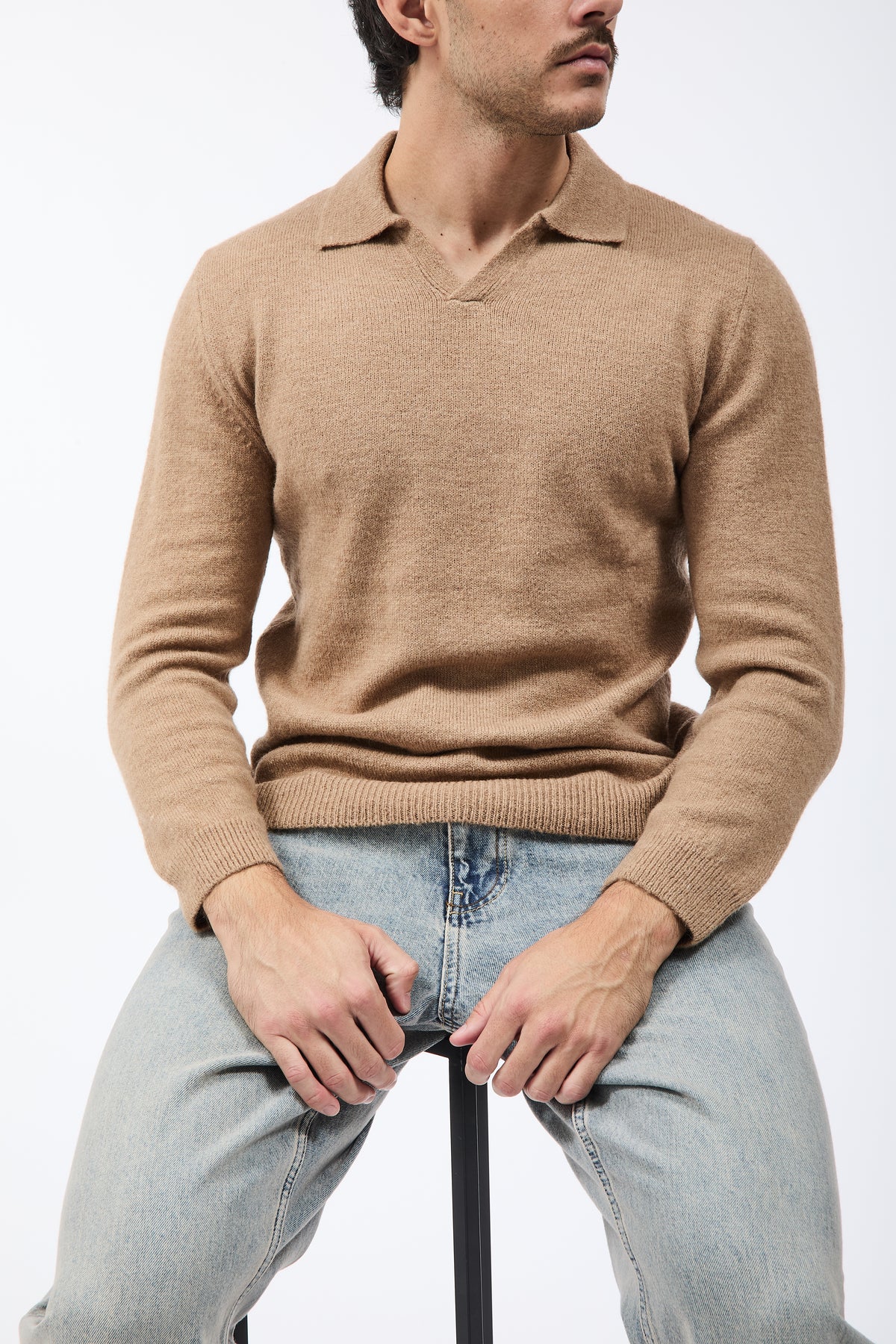 Maglione Alta Tensione Polo Cammello