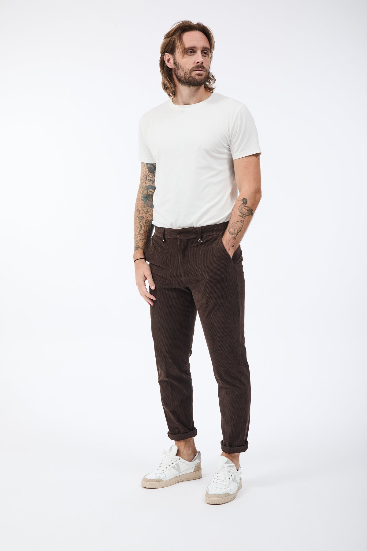 Pantalone Block Eleven Chinos Velluto Moro 10